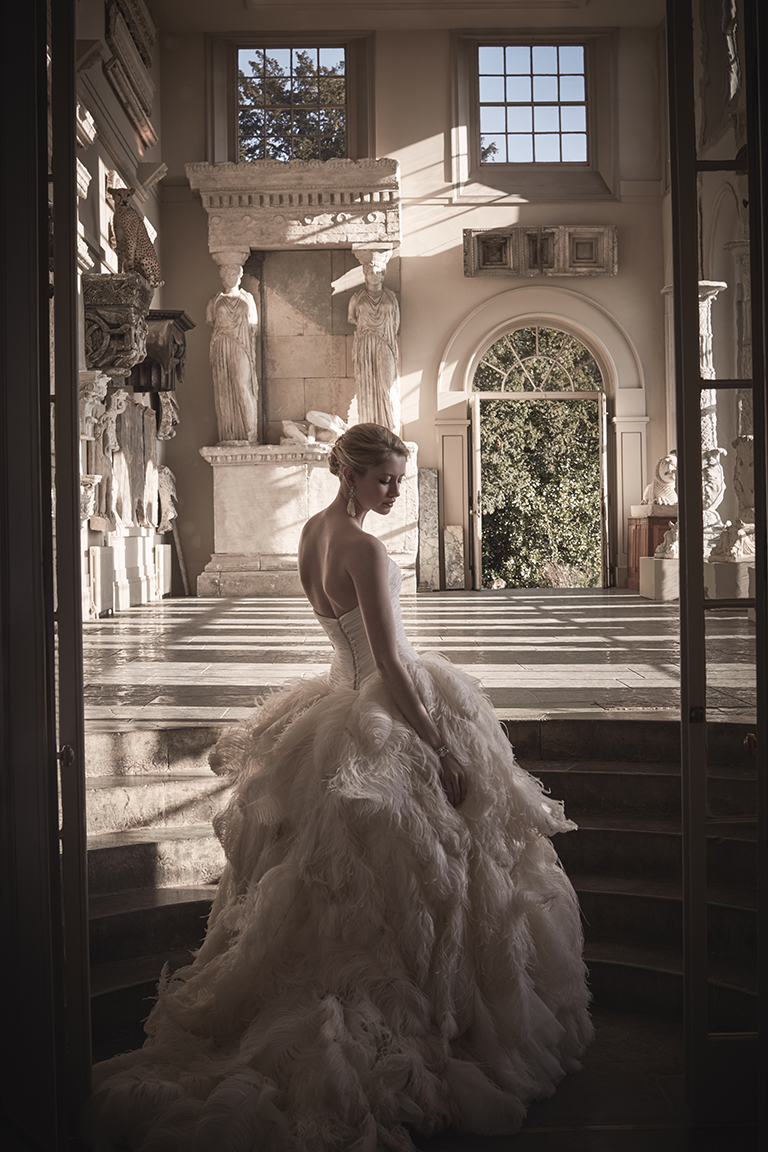 Phillipa Lepley Feathers Wedding Dress London UK British Wedding Dress Designer