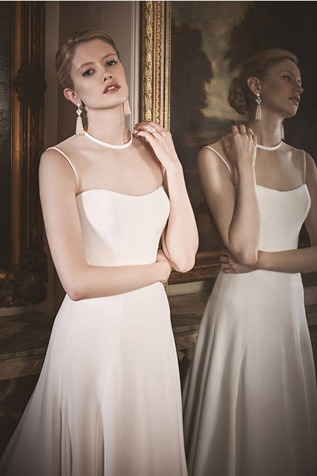 Phillipa Lepley Silk Crepe Couture Wedding Dress London UK British Wedding Dress Designer