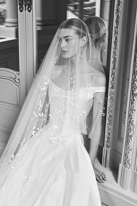 Phillipa-Lepley-Couture-Wedding-Dress-London-UK-Designer-Bespoke-Couture-Vienna-Decollete-Bow-Off-The-Shoulder-Bow-Neckline-Satin-Corset-Full-Skirt-Long-Train