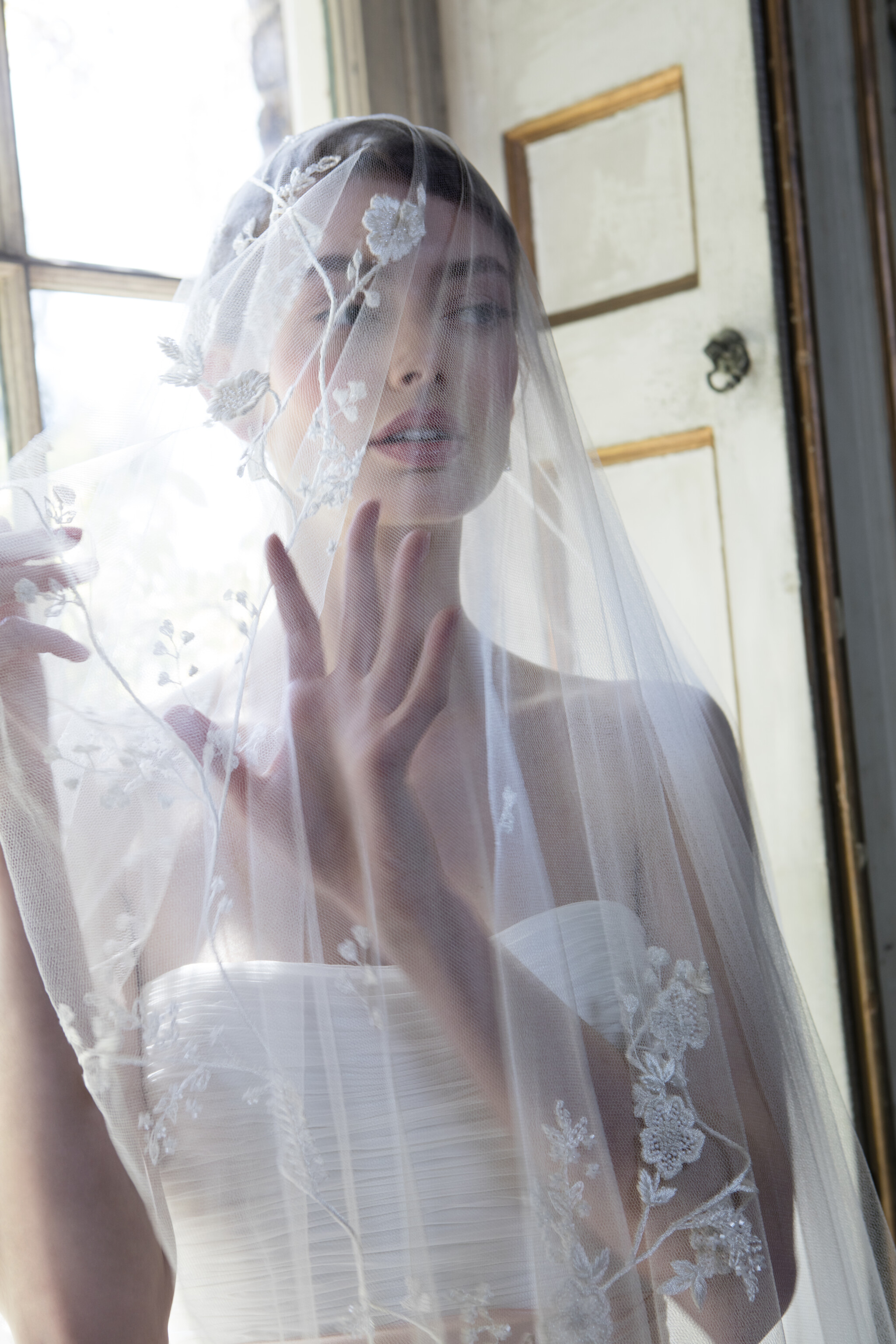 Phillipa Lepley Bespoke Embellished Embroidered and Lace Veils