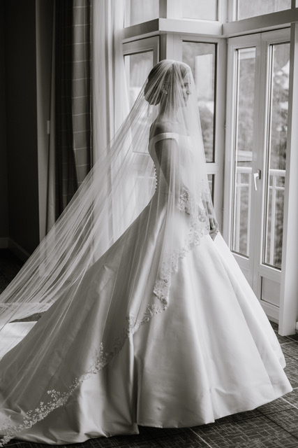 BESPOKE SILK ZIBELINE WEDDING DRESS
