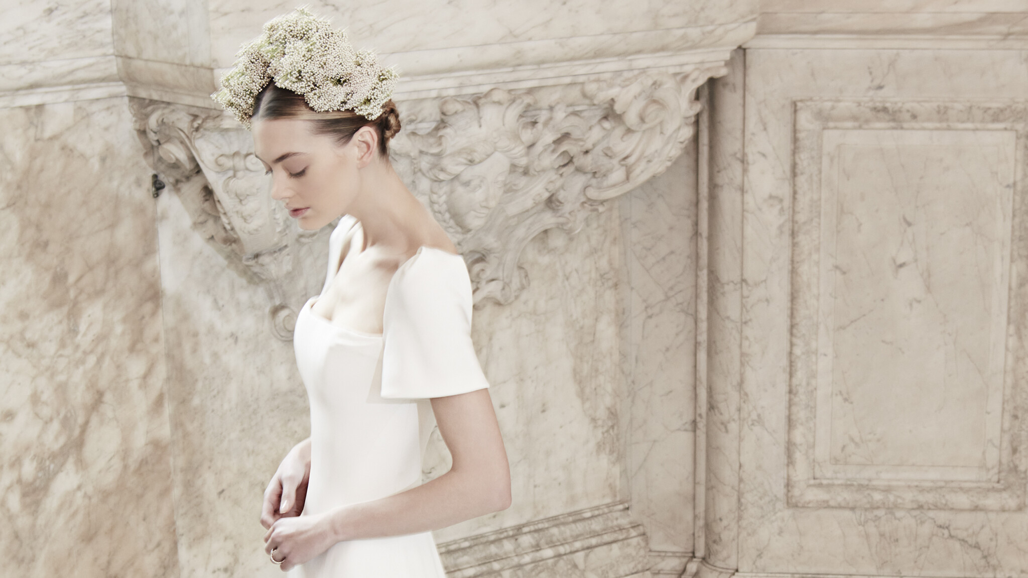 The Clean And Modern Couture Bridal Gown Minimalist Wedding Dress