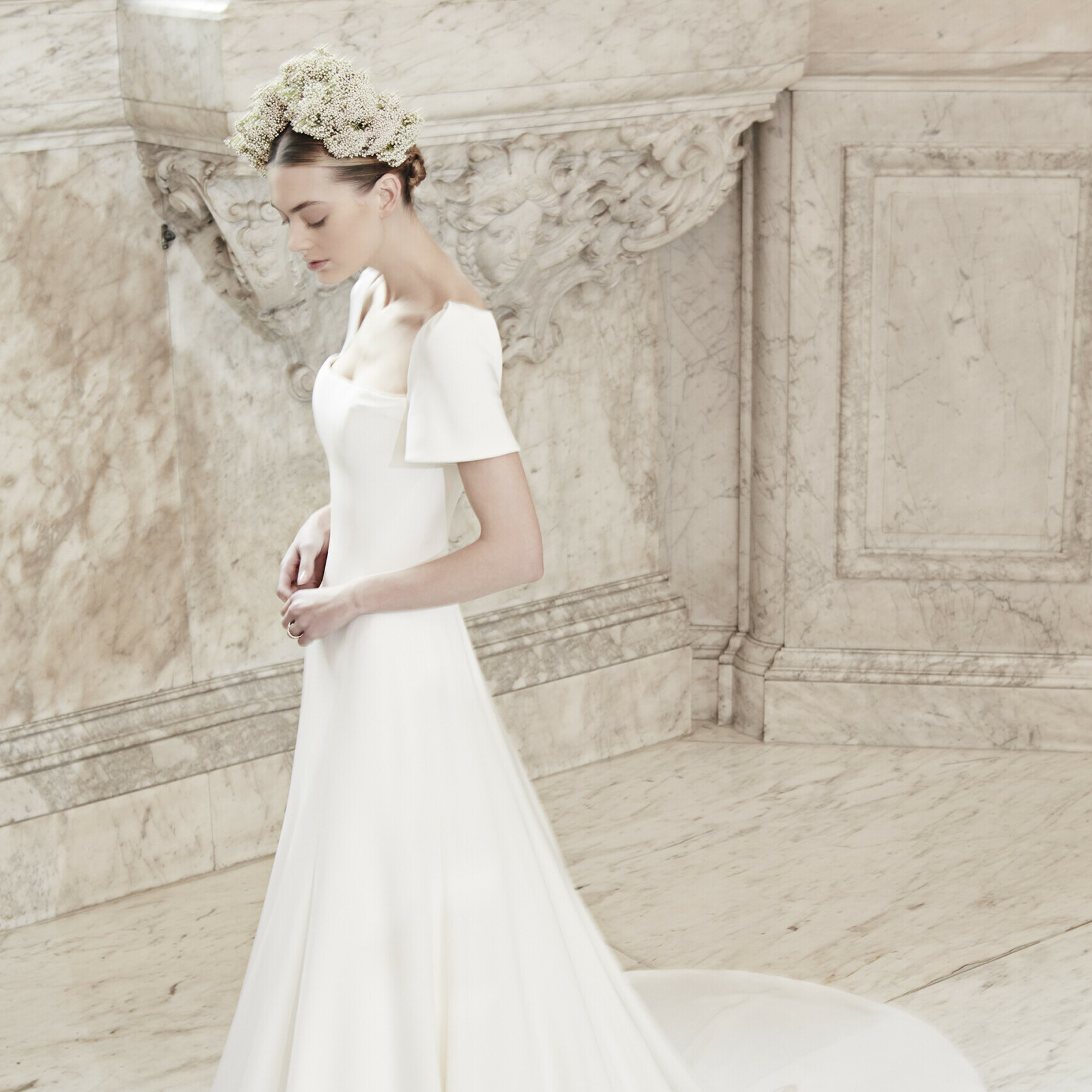 The Clean And Modern Couture Bridal Gown Minimalist Wedding Dress
