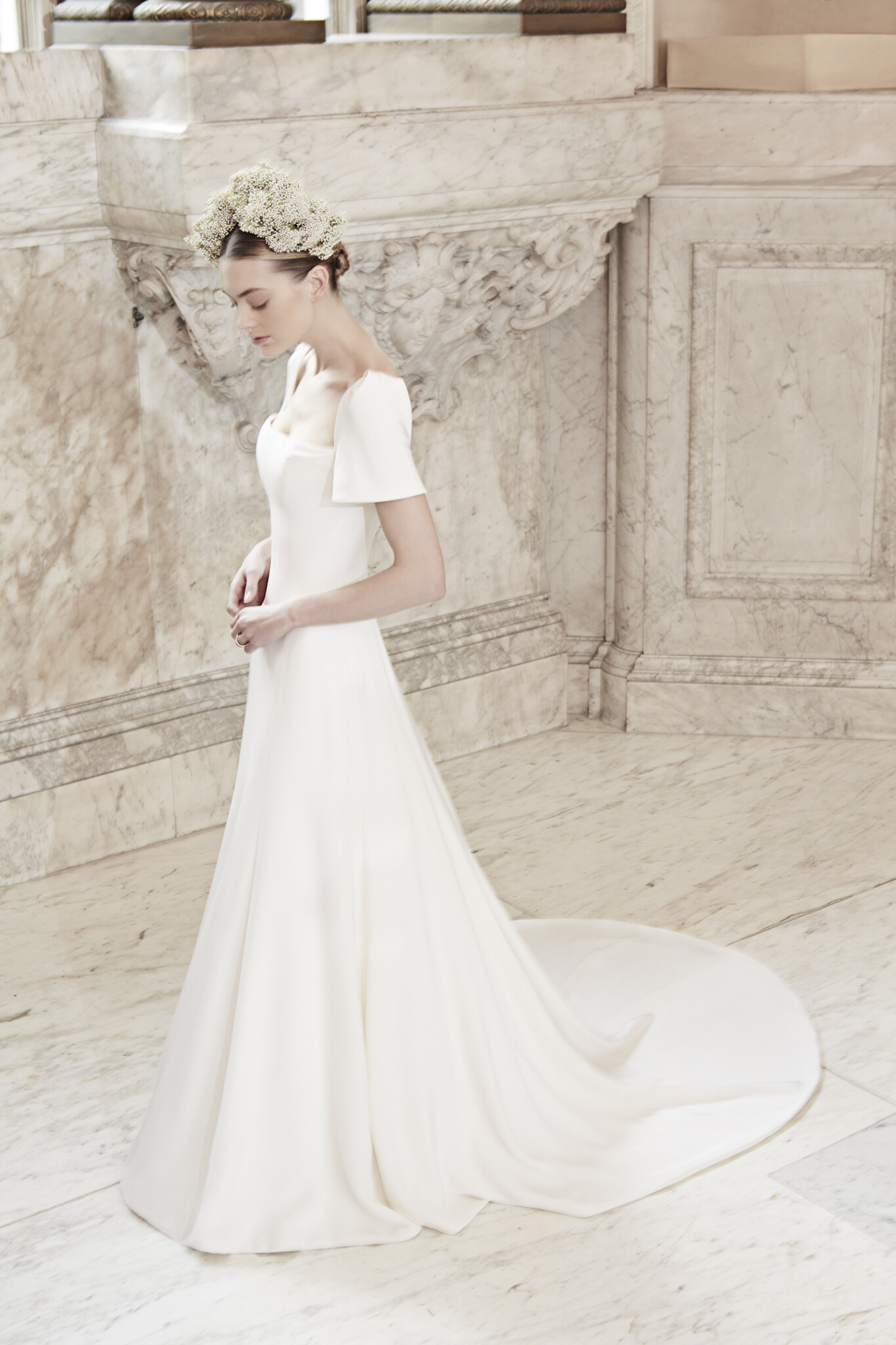 The Clean And Modern Couture Bridal Gown Minimalist Wedding Dress