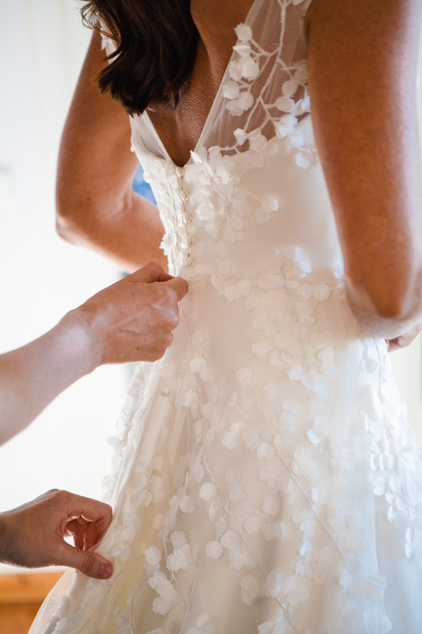 Phillipa Lepley Real Bride Helena’s Couture Wedding Dress Italian silk dress with embroidered tulle Sweetheart neckline wedding dress