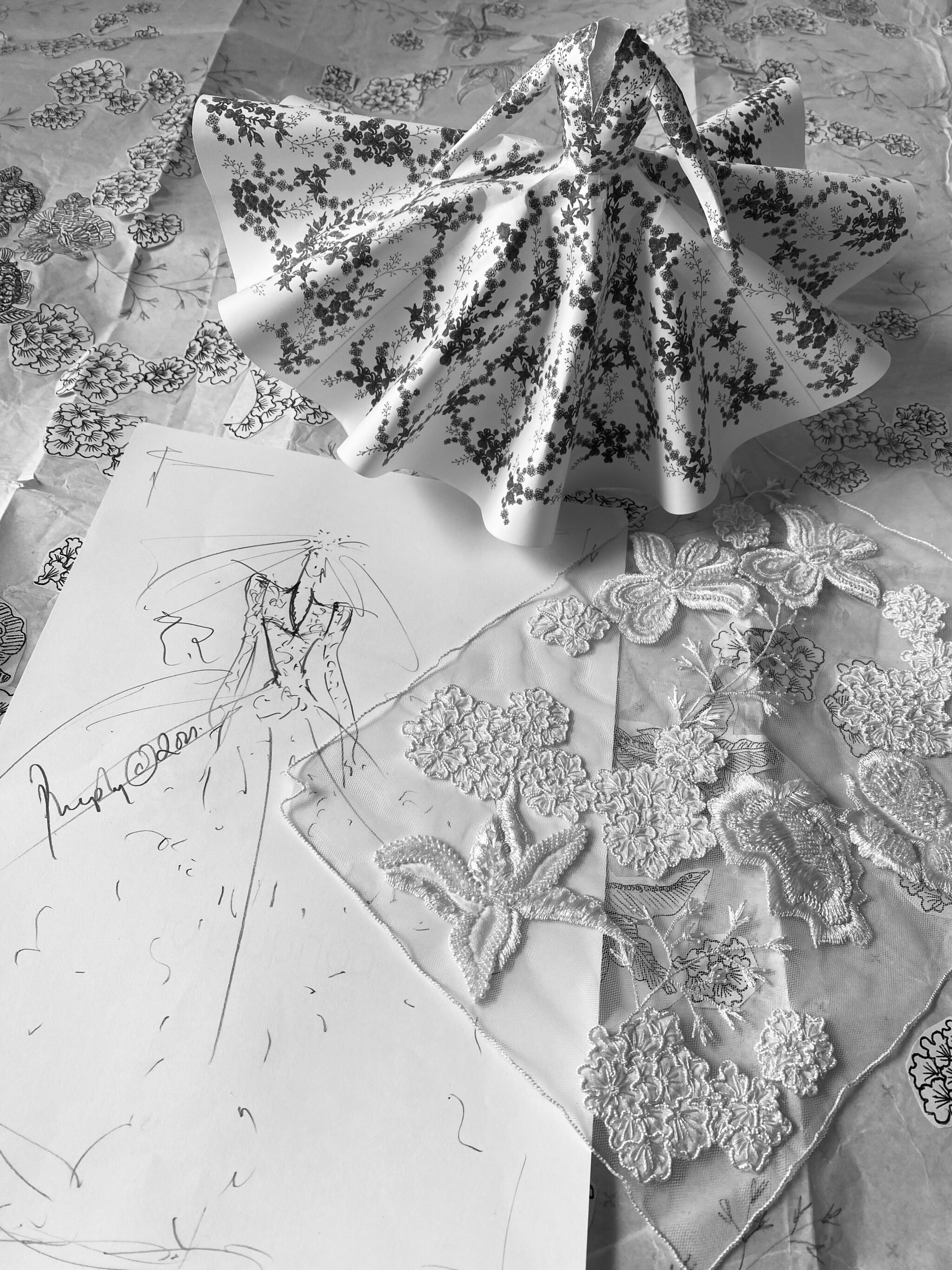 Phillipa Lepley Couture Wedding Dress Arabella Orchids