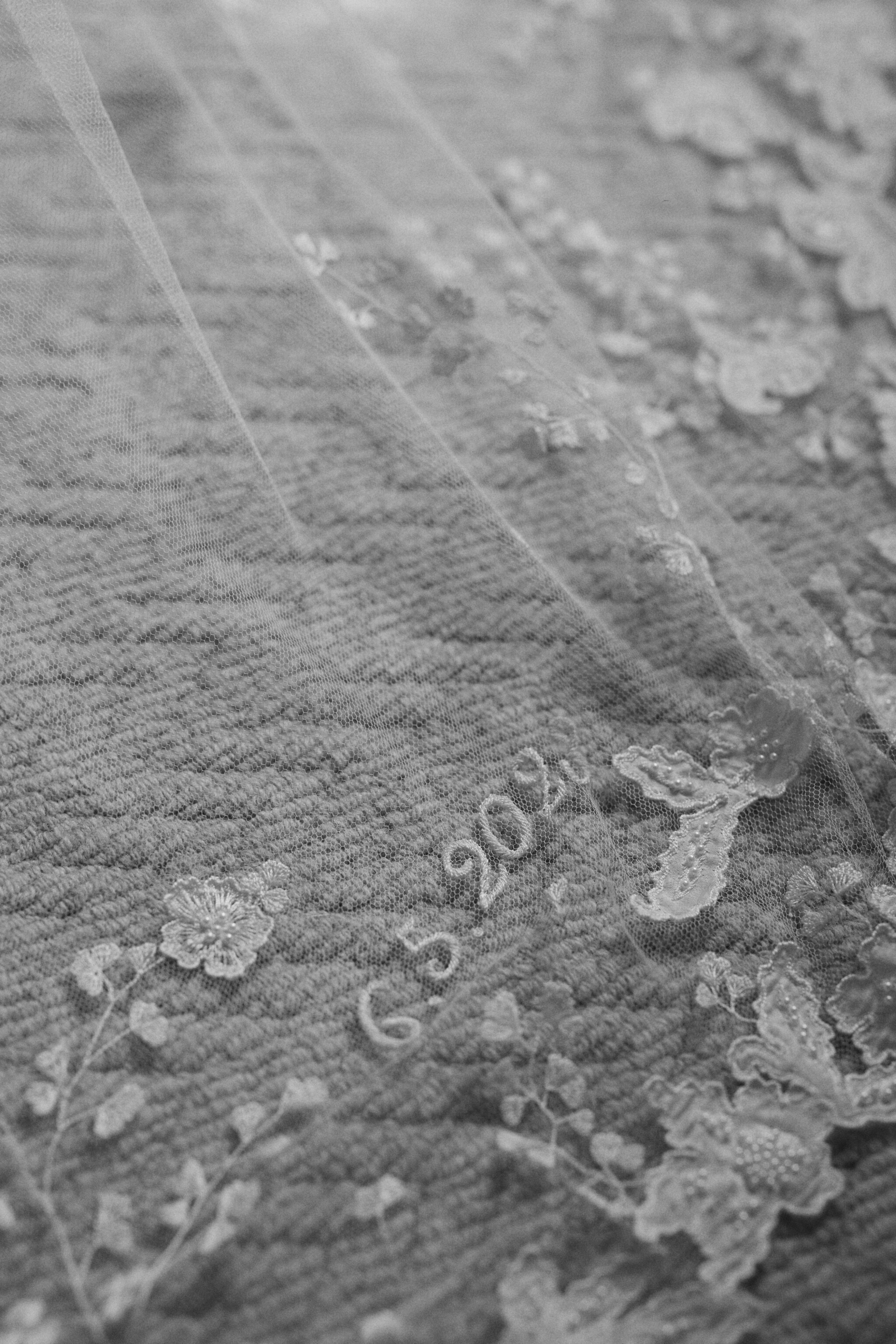 Bespoke Monogrammed Silk Tulle Veil