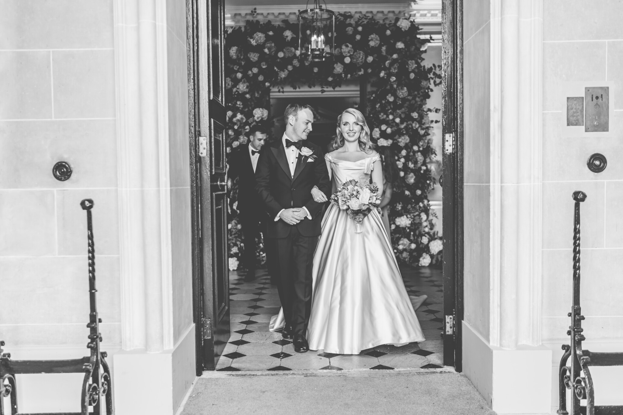 Phillipa Lepley Couture Real Bride Rebecca Duchess Satin Off The Shoulder Neckline Tied With Shoulder Bow On One Side