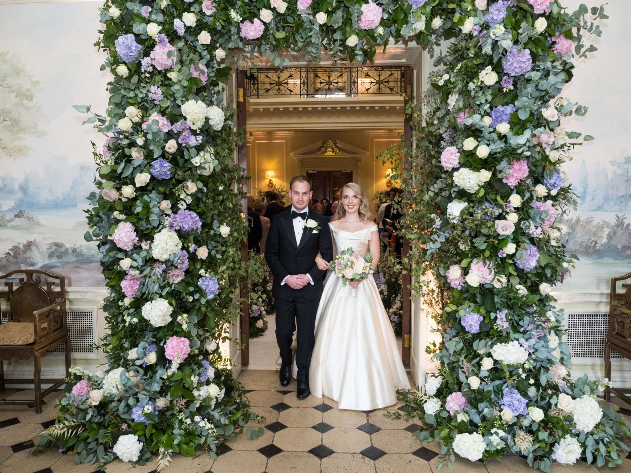 Phillipa Lepley Couture Real Bride Rebecca Duchess Satin Off The Shoulder Neckline Tied With Shoulder Bow On One Side