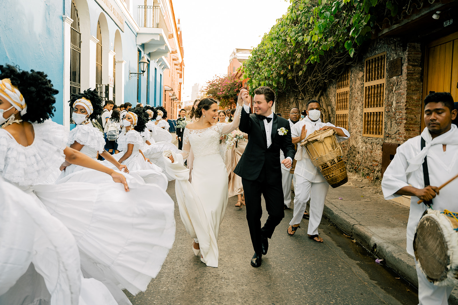 Phillipa Lepley bride Carolina corseted silk crepe maidens fern top off the shoulder neckline