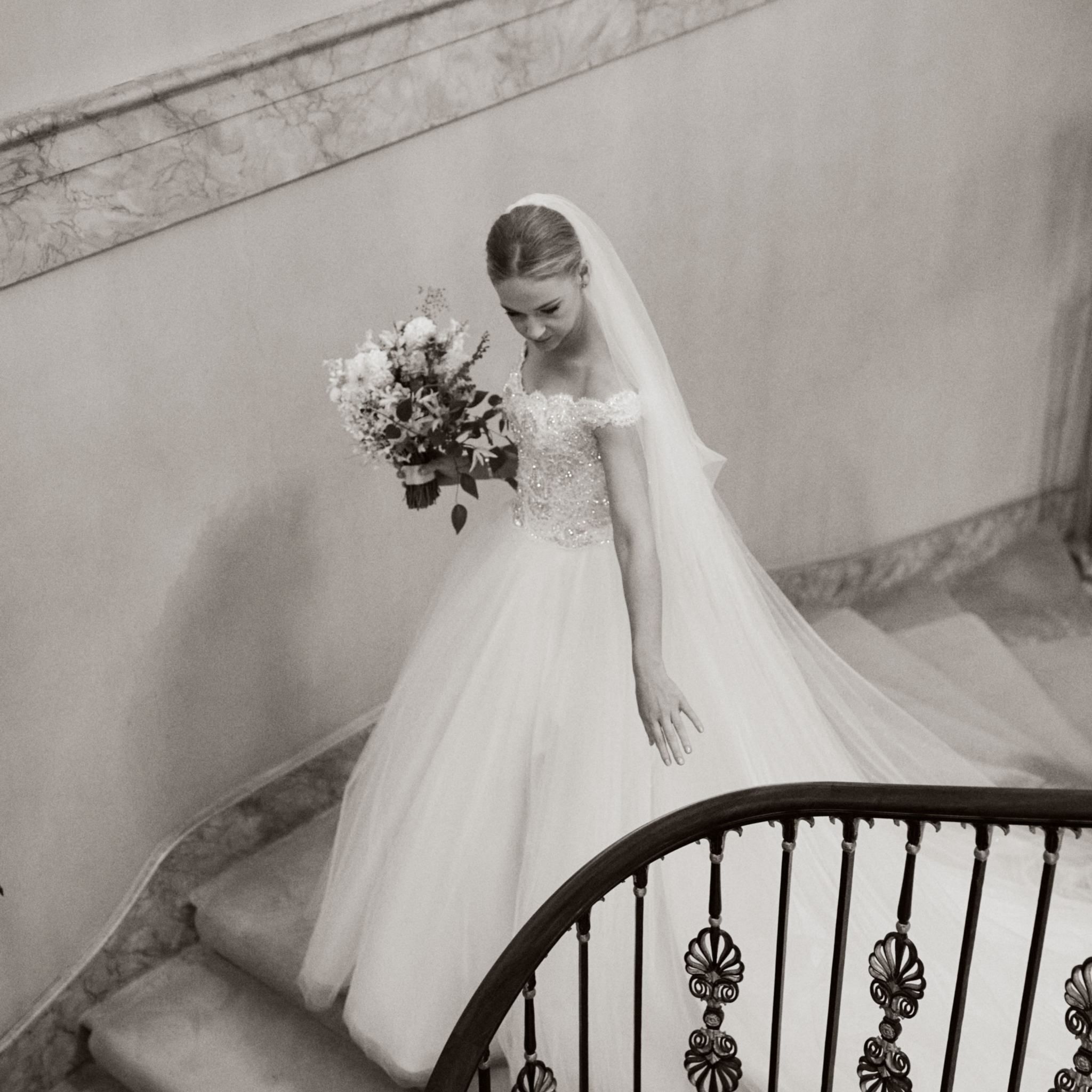 Phillipa Lepley Bride Olivia Corseted Dress Diamante French Lace Bodice Tulle Skirt