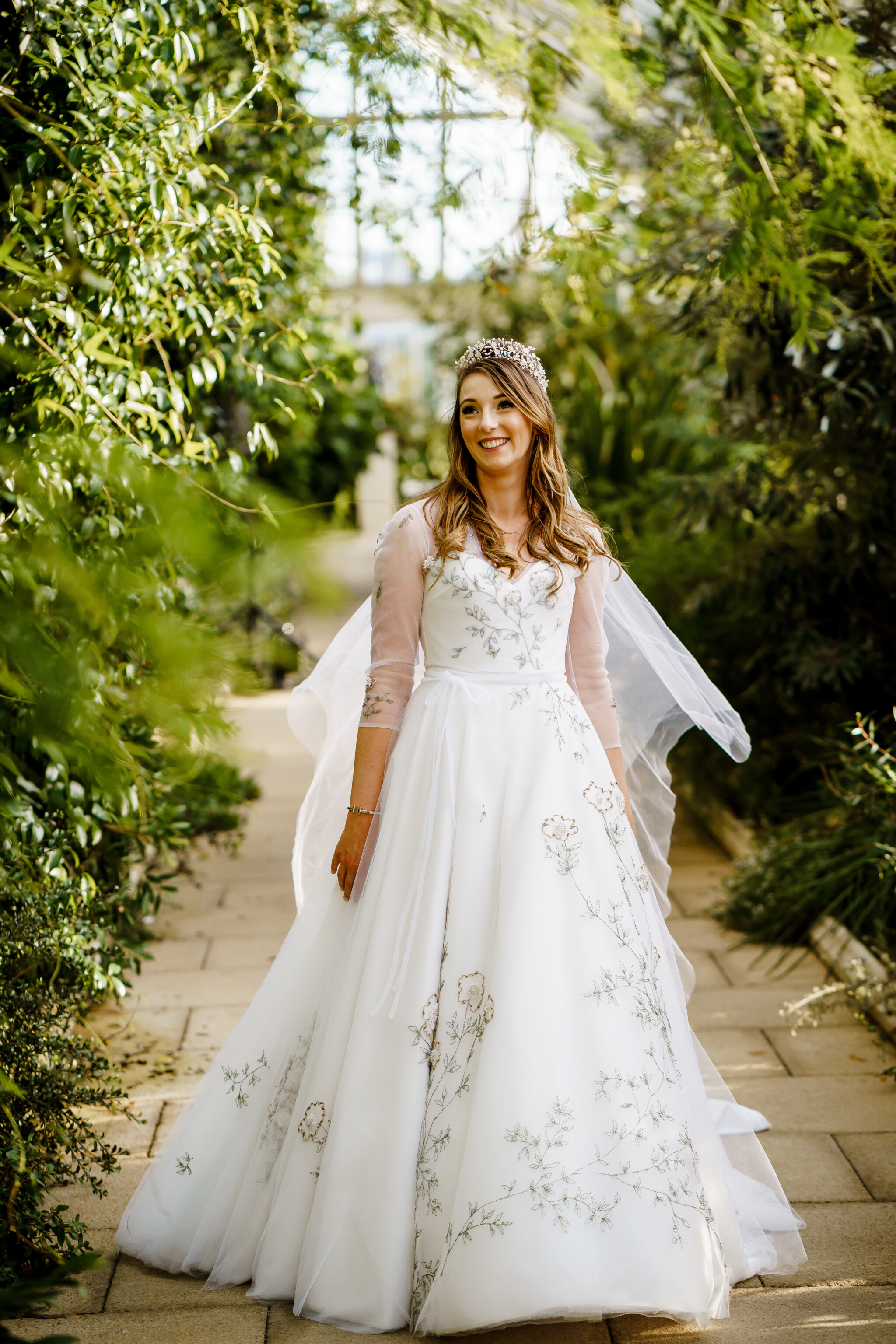 Phillipa Lepley Bride Charlotte Corseted Toulouse Japanese Anemone Embroidered Removable Tulle Top