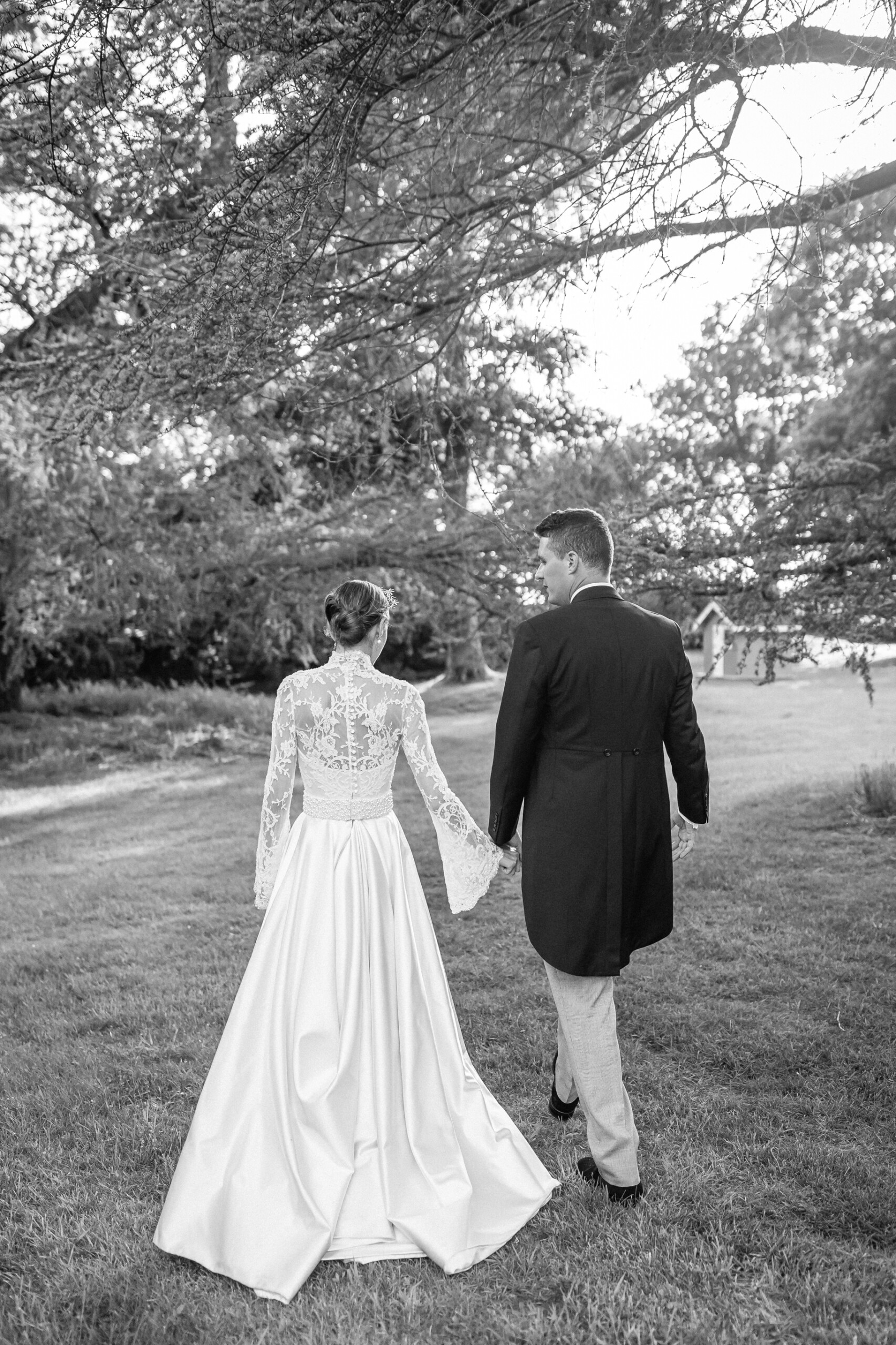 Phillipa Lepley Bride Charlie Corseted Duchess Satin Open Diamond Neckline Lace Top Bespoke Beaded Pearl Belt