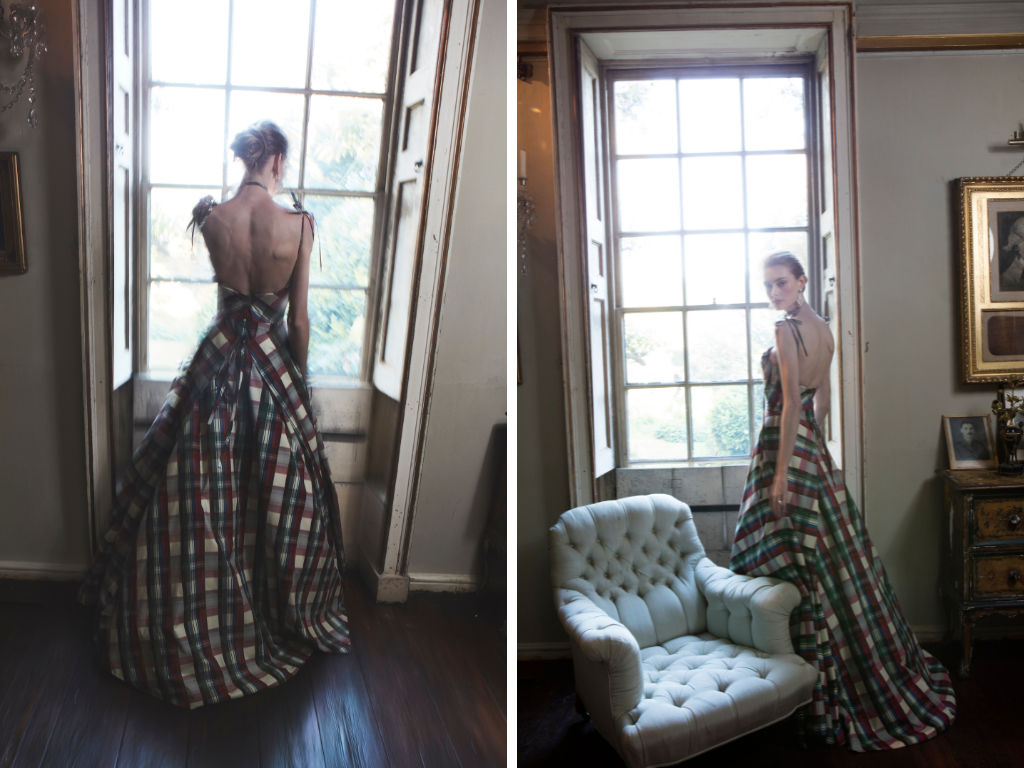 Phillipa Lepley Evening And Occassion Wear Tartan Evening Dress