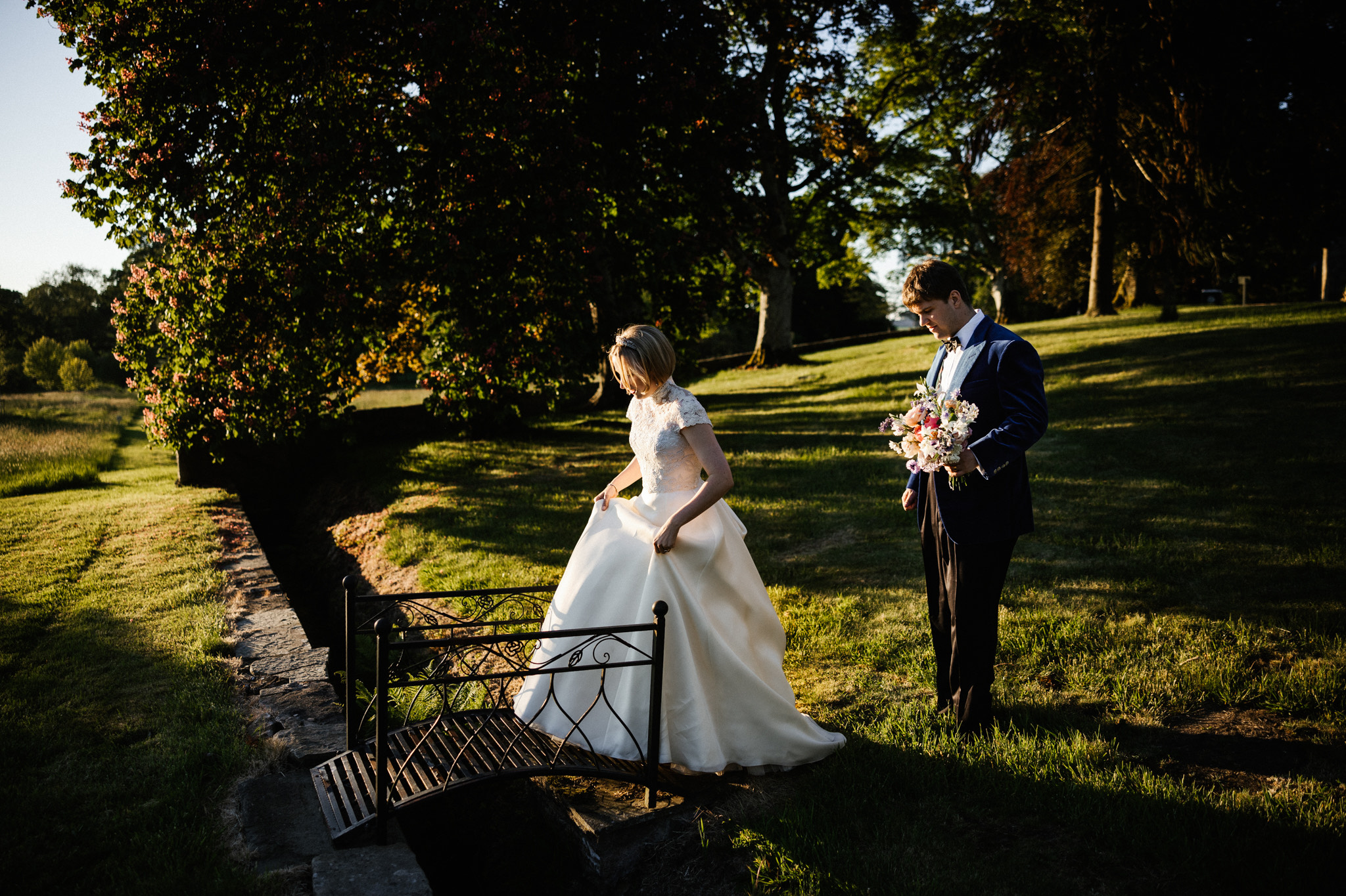 Phillipa Lepley Bride Zara Removable High Neck Tulle Top Embroidered Primroses And Orchids