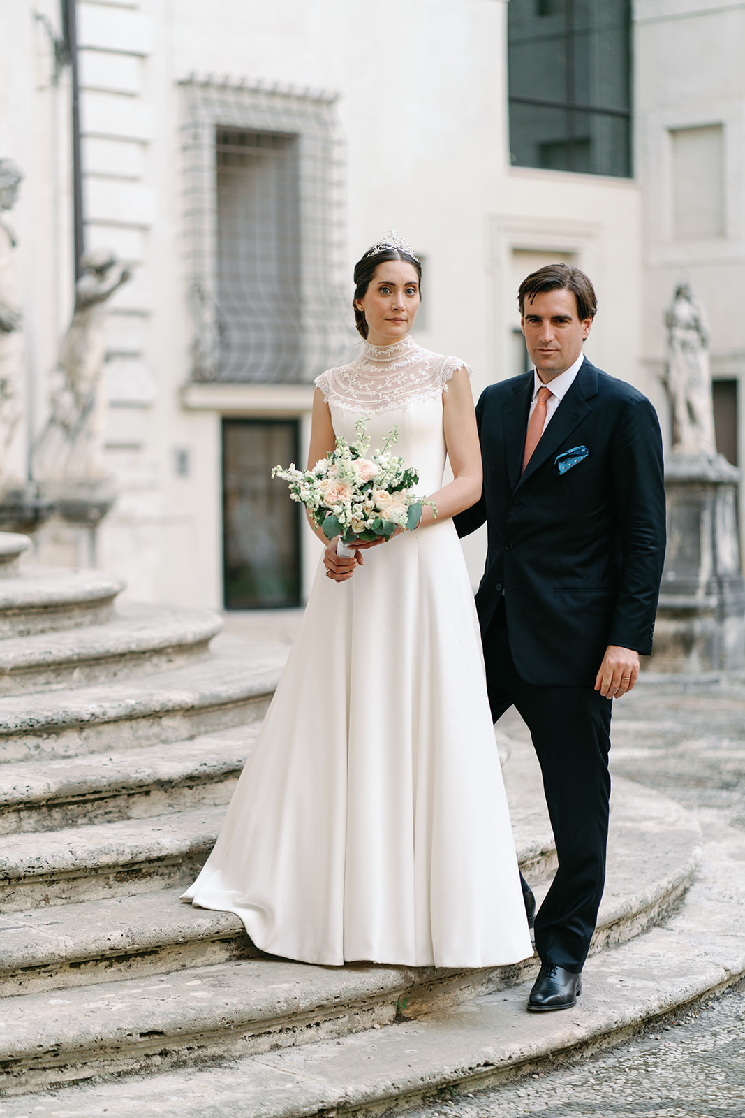 Phillipa Lepley Bride Allegra Corseted Monte Carlo Lineaire Hand Embellished Tulle Yoke