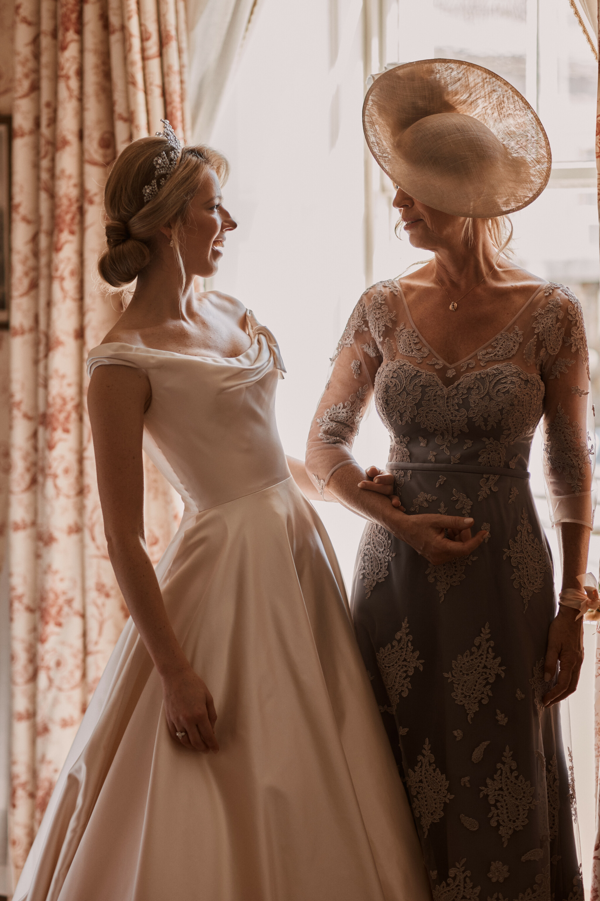 Phillipa Lepley Bride Corseted Ivory Duchess Satin Off The Shoulder Couture Dress Asymetric Bow