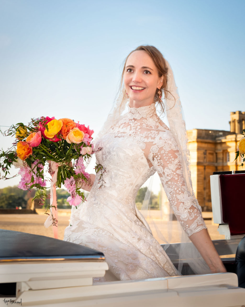 Phillipa Lepley Bride Emily Marielle Maiden’s Fern Bespoke Hand Embroidered Veil