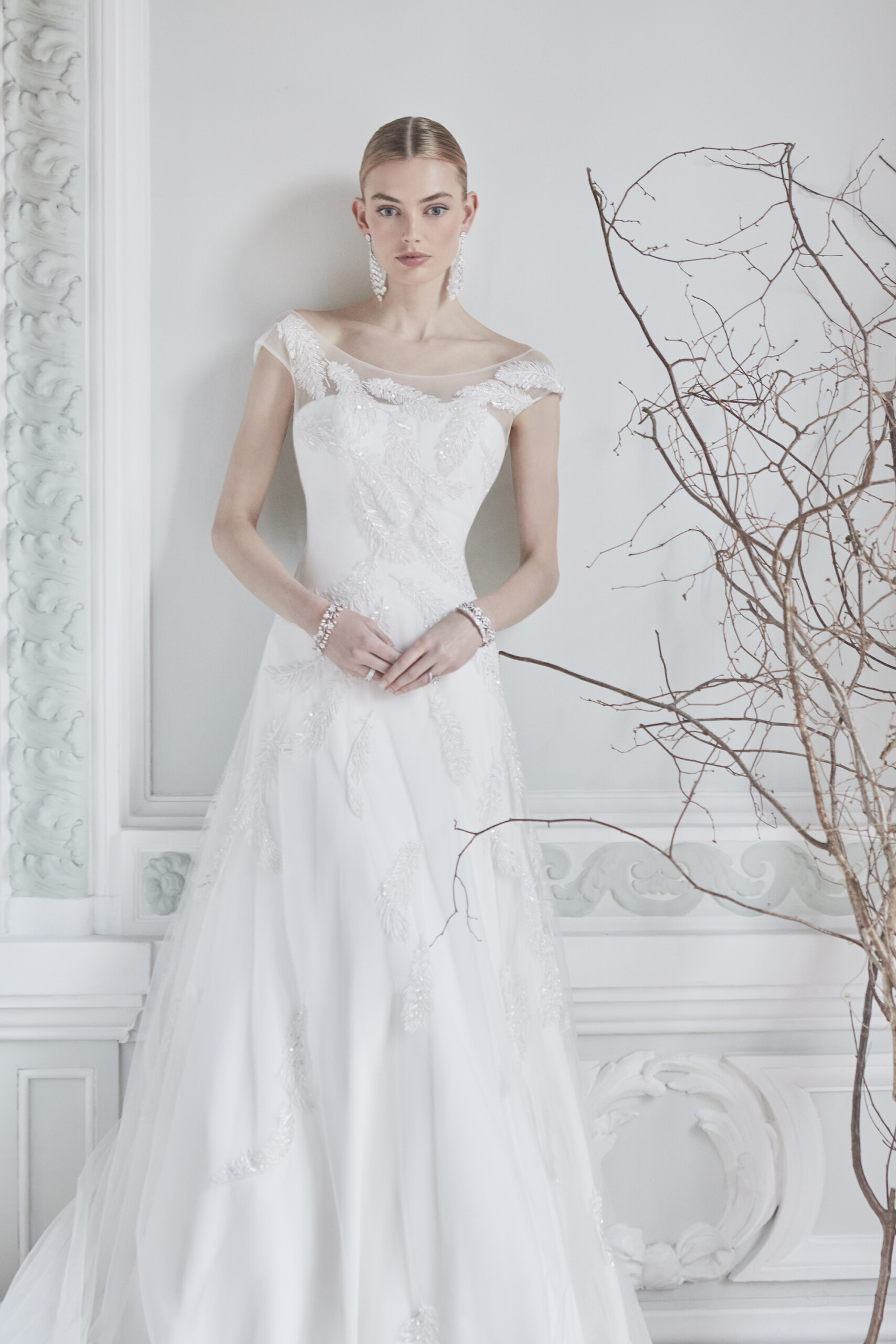Phillipa Lepley Couture Wedding Dress Falling Feathers