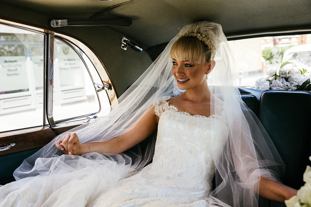 Phillipa Lepley Bride Megan Baby Olinda Mixed Briar Roses Plain Two Tier Silk Veil