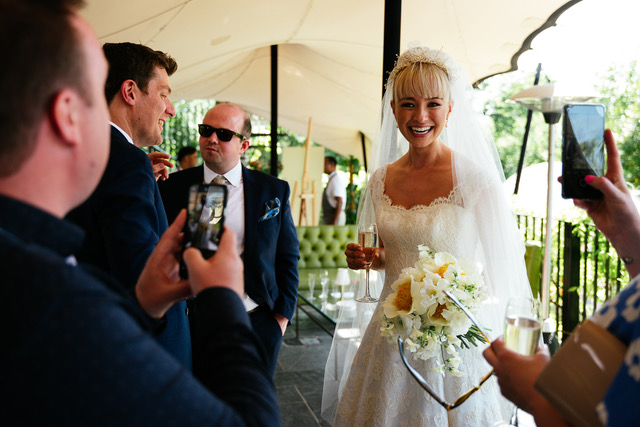 Phillipa Lepley Bride Megan Baby Olinda Mixed Briar Roses Plain Two Tier Silk Veil