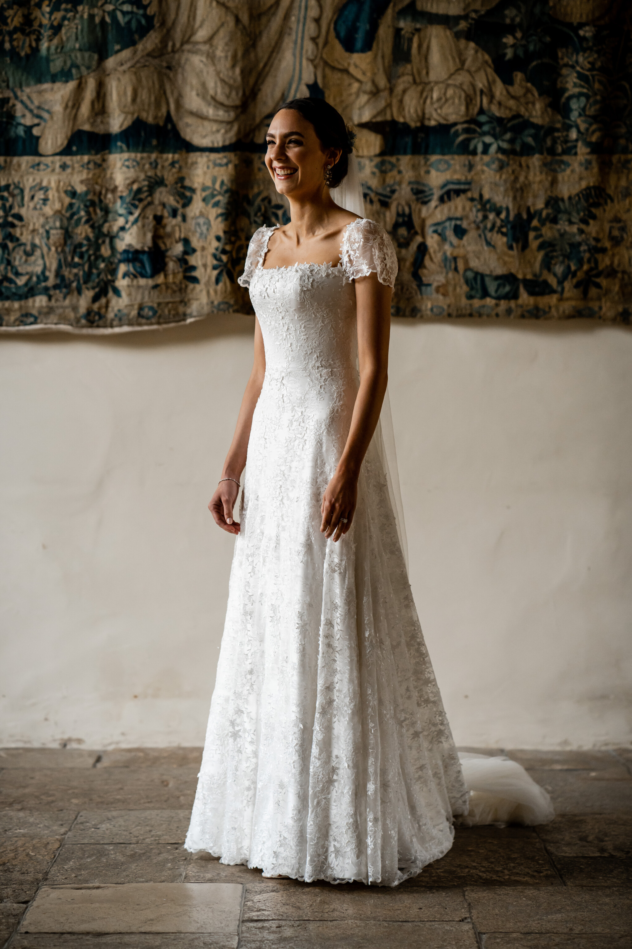 Phillipa Lepley Bride Karis Jasmine Ivy Lace Bespoke Embroidered Veil