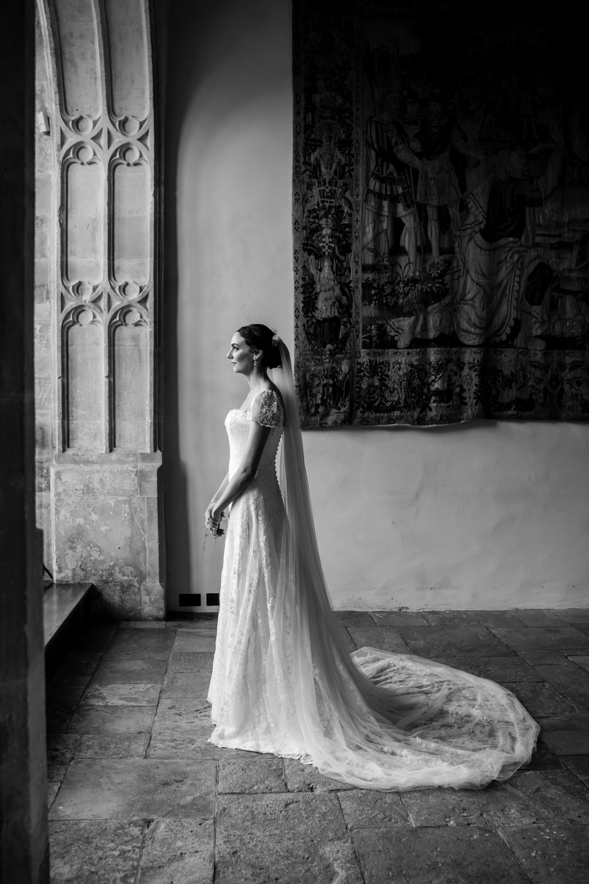 Phillipa Lepley Bride Karis Jasmine Ivy Lace Bespoke Embroidered Veil