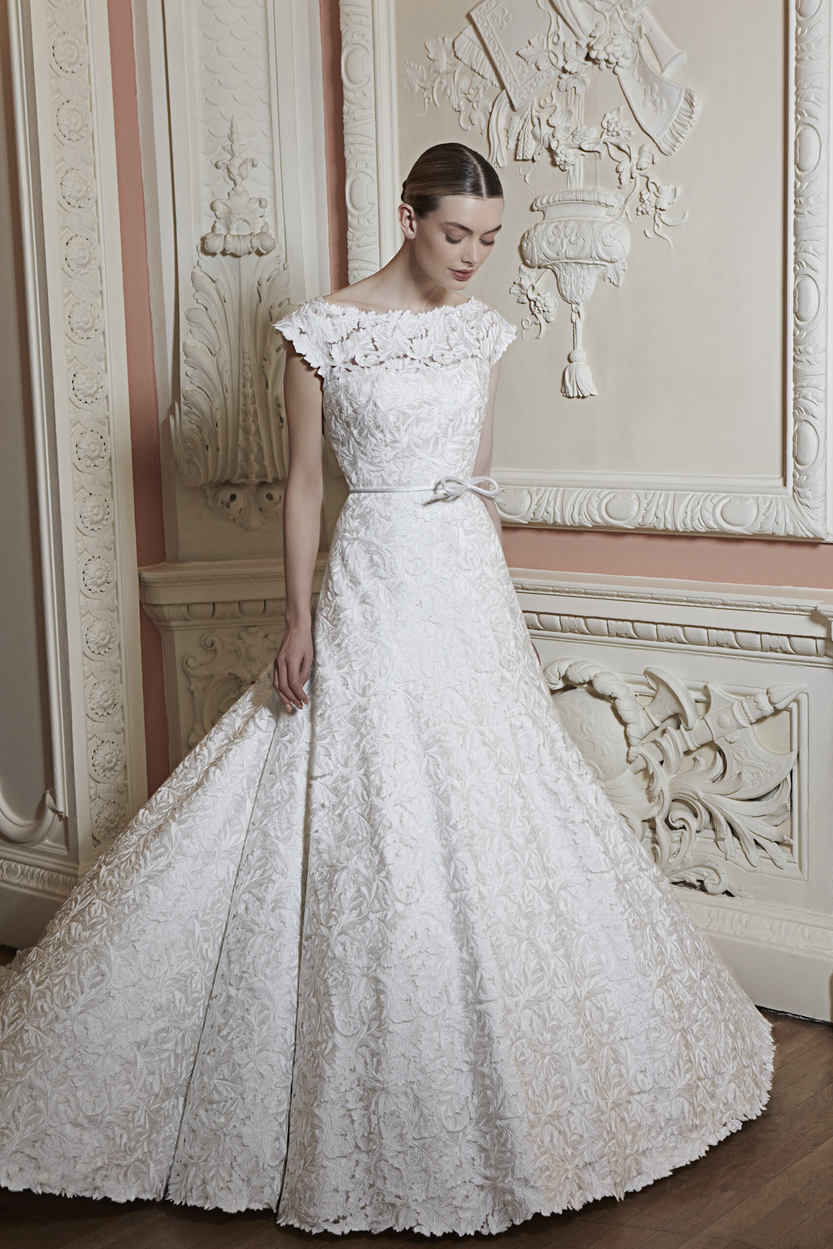 Phillipa Lepley Couture Wedding Dress Antibes Acanthus Leaves