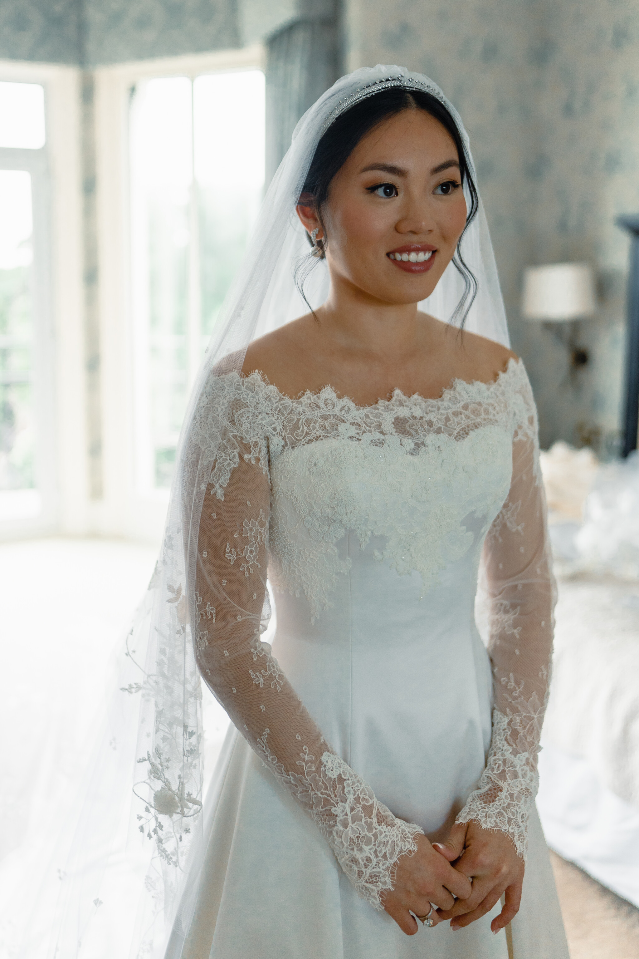 Phillipa Lepley Bride Johannah Bespoke Off The Shoulder Dress