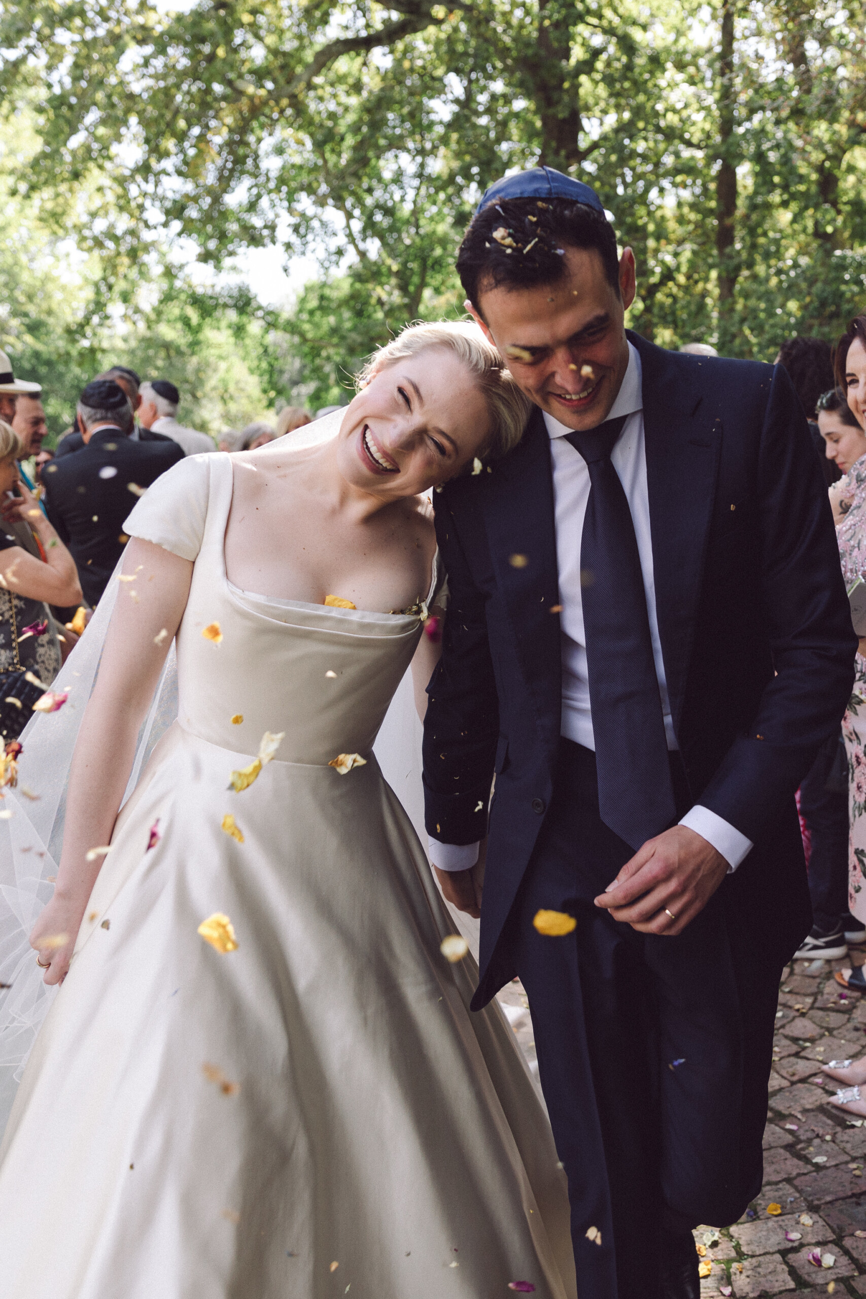 Phillipa Lepley Bride Caroline Duchess Satin Square Neckline Cap Sleeve Bespoke Wedding Dress