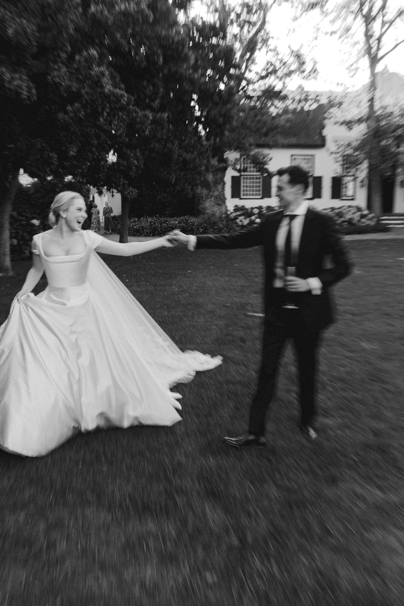 Phillipa Lepley Bride Caroline Duchess Satin Square Neckline Cap Sleeve Bespoke Wedding Dress