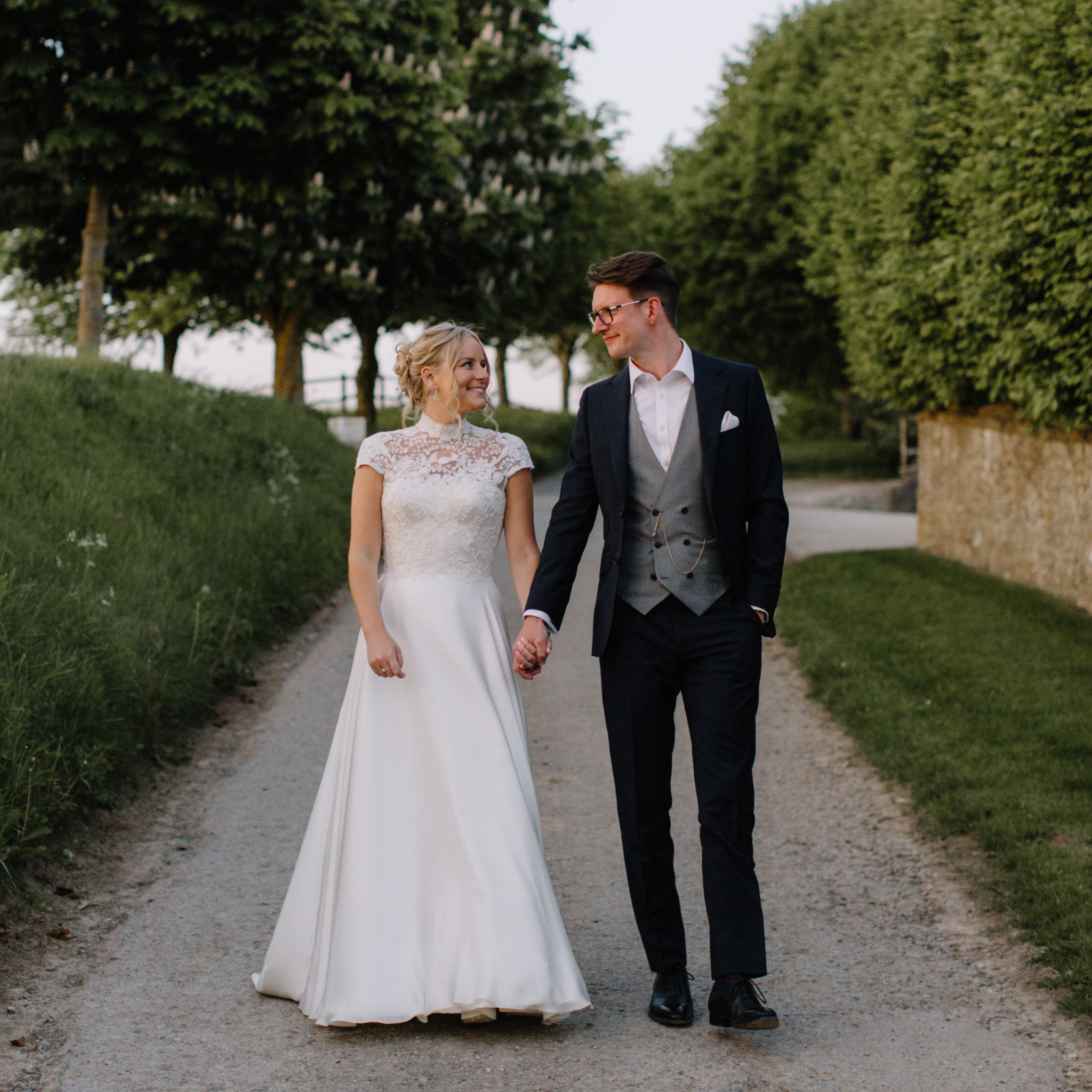 Phillipa Lepley Bride Tabitha High Neck Embroidered Wedding Dress Cap Sleeves