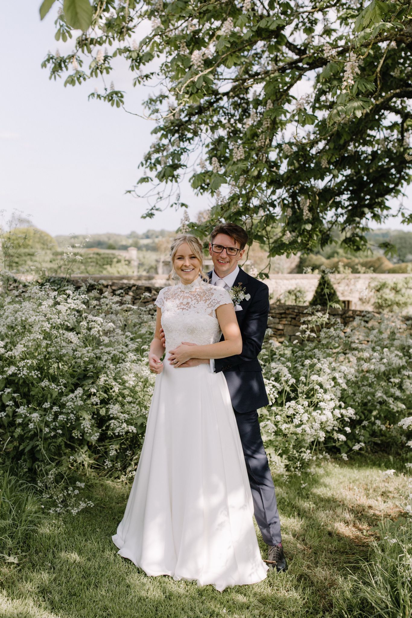 Phillipa Lepley Bride Tabitha High Neck Embroidered Wedding Dress Cap Sleeves