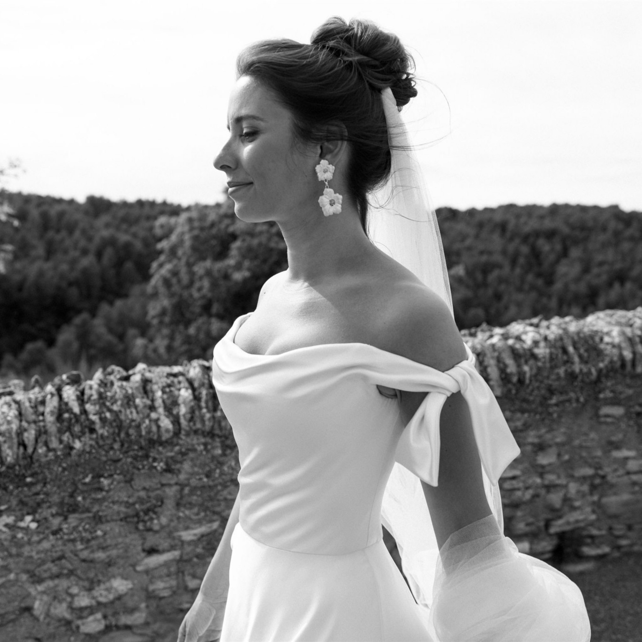 Phillipa Lepley Bride Constance Off The Shoulder Duchess Satin Bow Wedding Dress