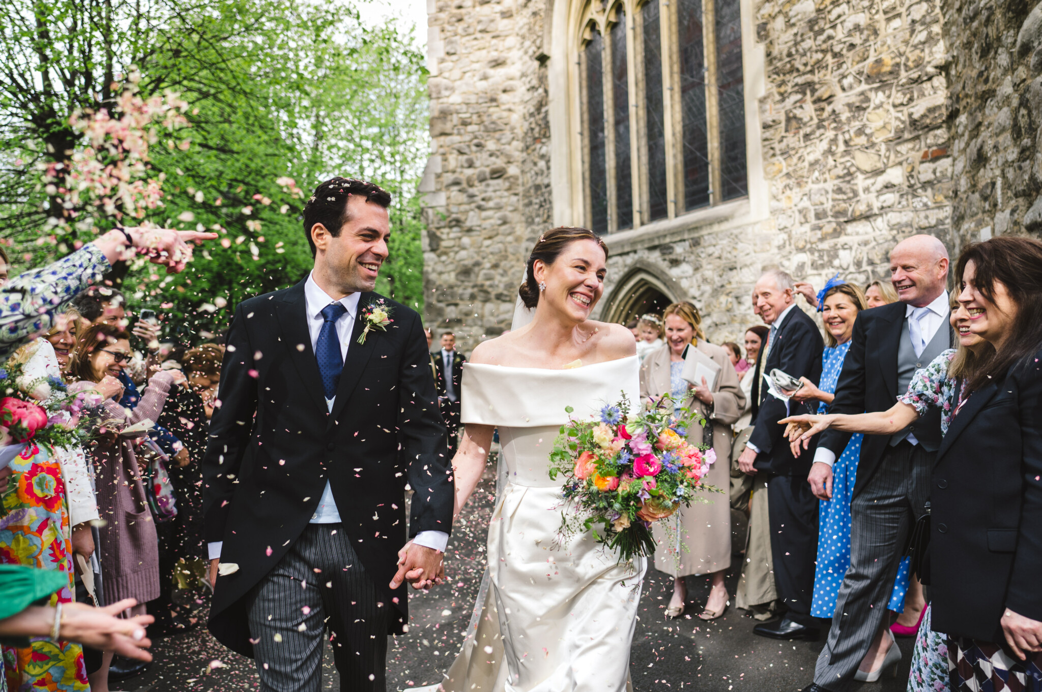 Phillipa Lepley Bride Georgina Off The Shoulder Duchess Satin Wedding Dress With Collar