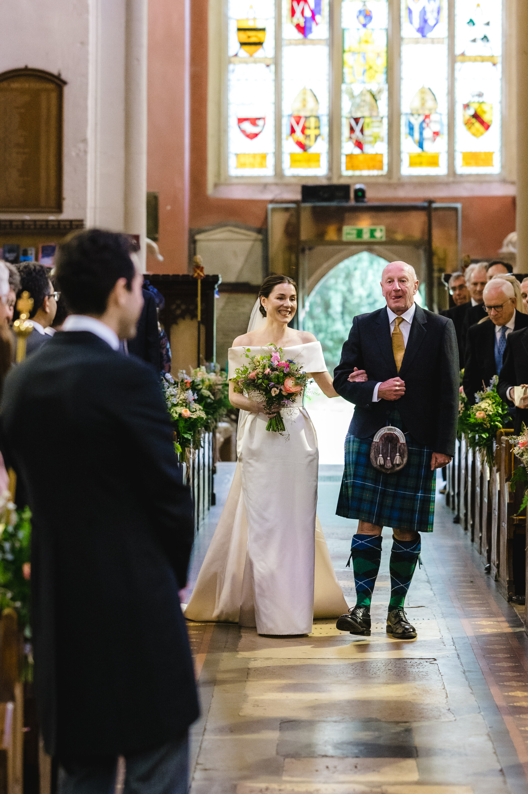 Phillipa Lepley Bride Georgina Off The Shoulder Duchess Satin Wedding Dress With Collar