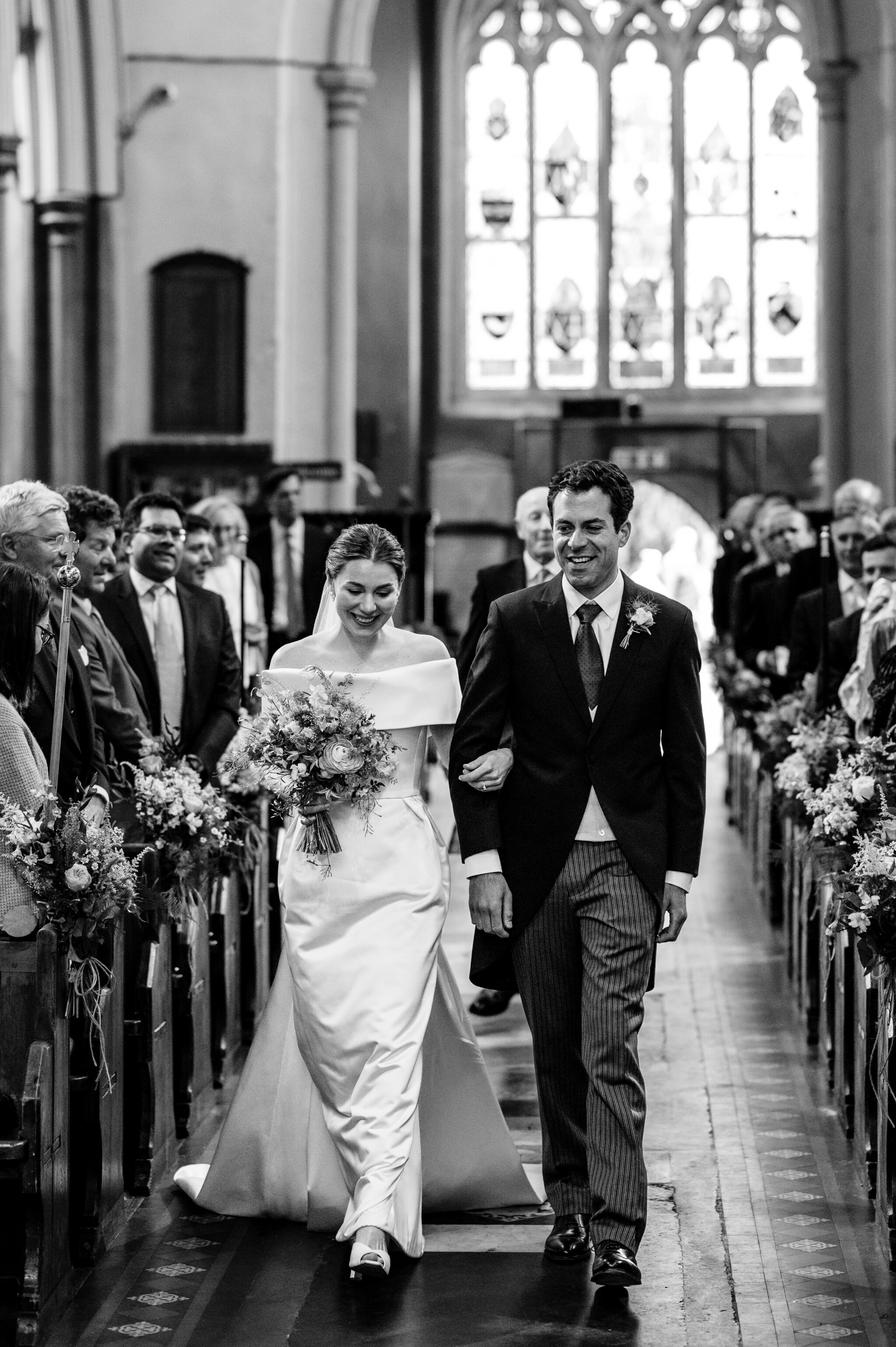 Phillipa Lepley Bride Georgina Off The Shoulder Duchess Satin Wedding Dress With Collar