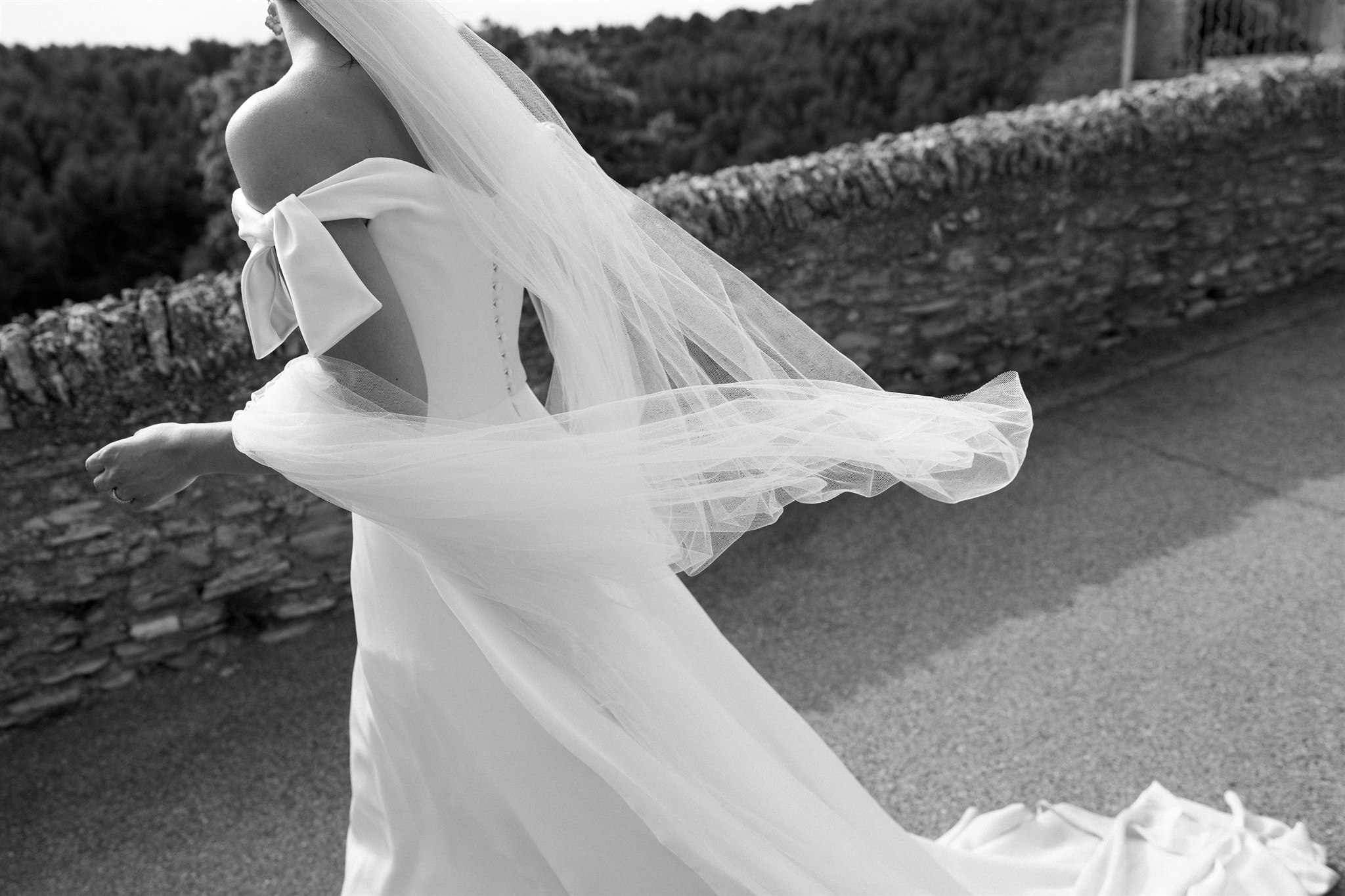 Phillipa Lepley Bride Constance Off The Shoulder Duchess Satin Bow Wedding Dress