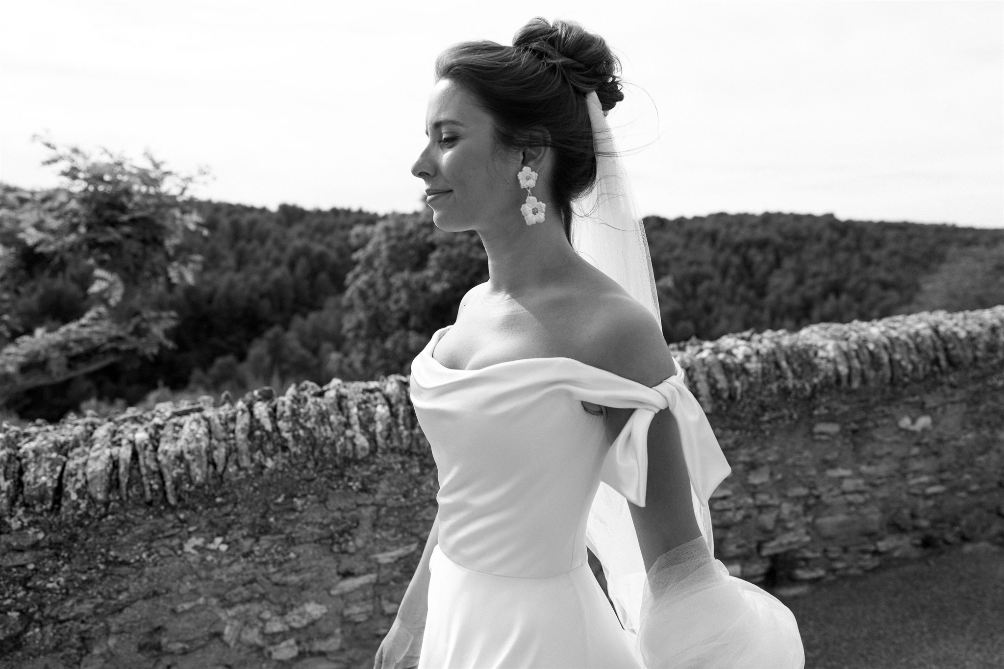 Phillipa Lepley Bride Constance Off The Shoulder Duchess Satin Bow Wedding Dress