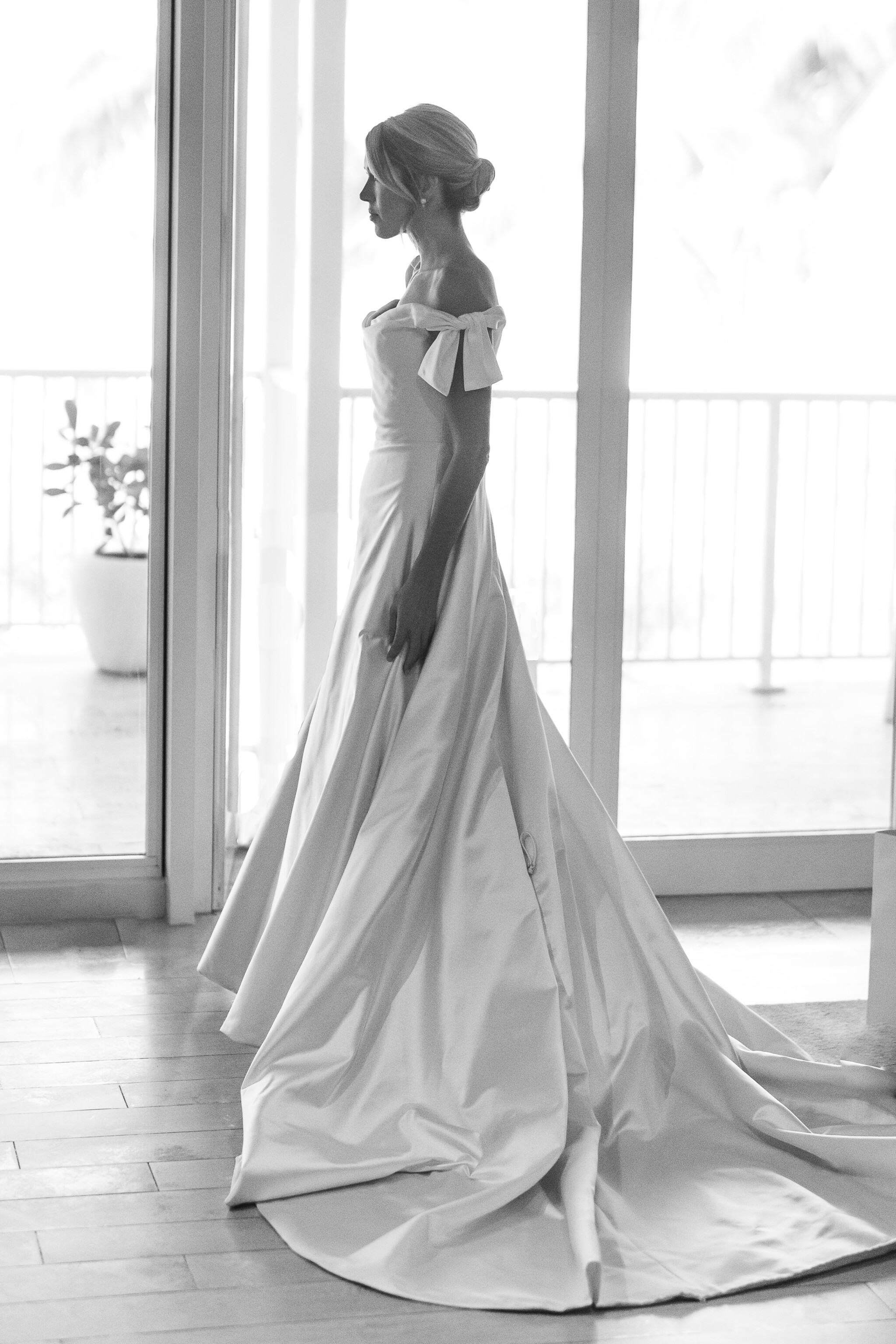 Phillipa Lepley Bride Lizzy Vogue Wedding Satin Off The Shoulder Wedding Dress