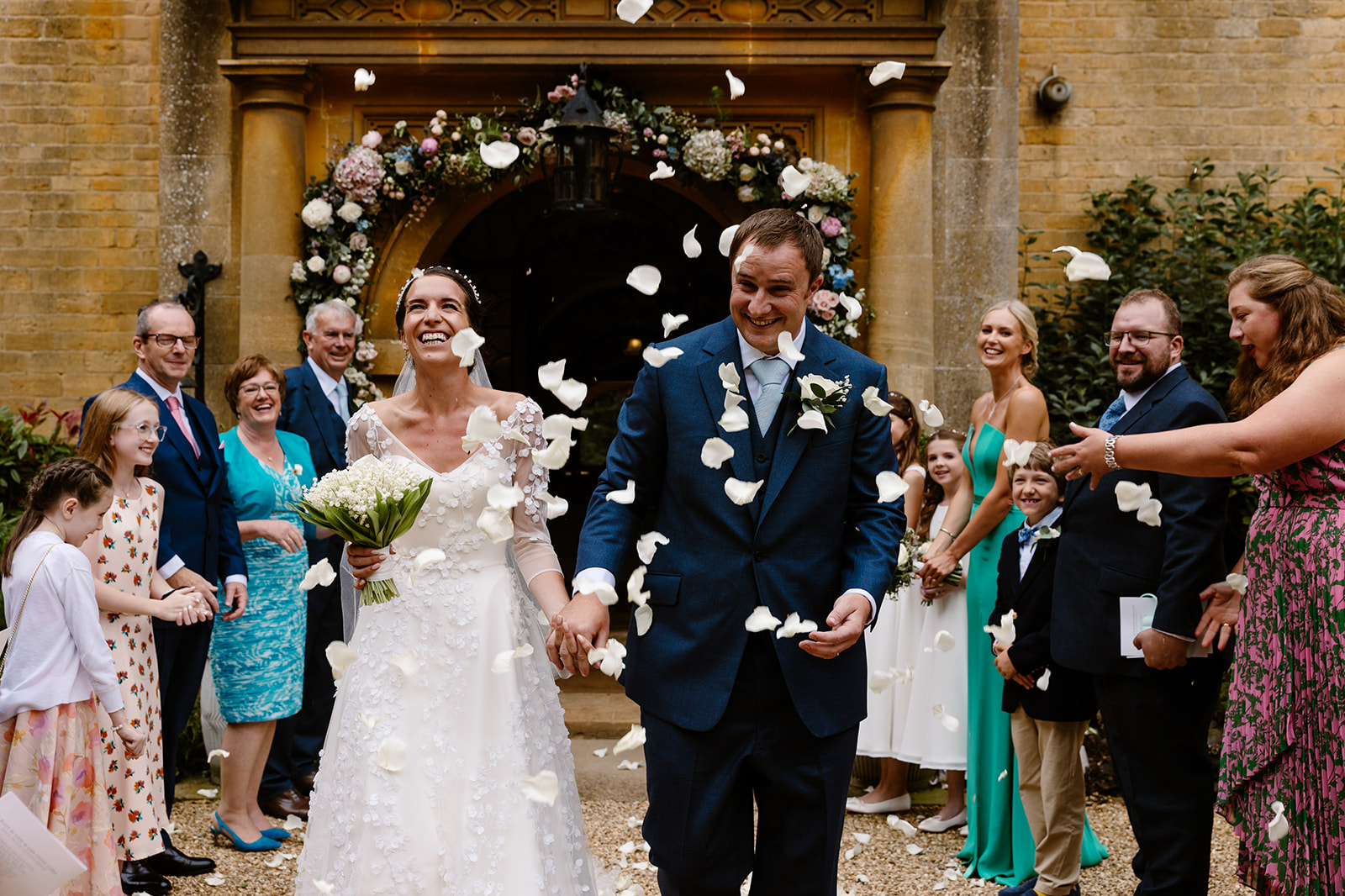 Phillipa Lepley Bride Lily Long Sleeve Embroidered Satin Wedding Dress