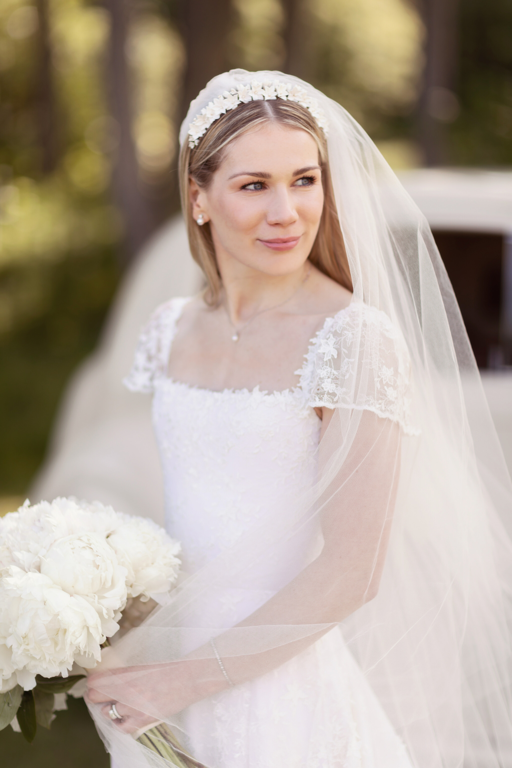 Phillipa Lepley Bride Jemima Lace Wedding Dress Square Neckline