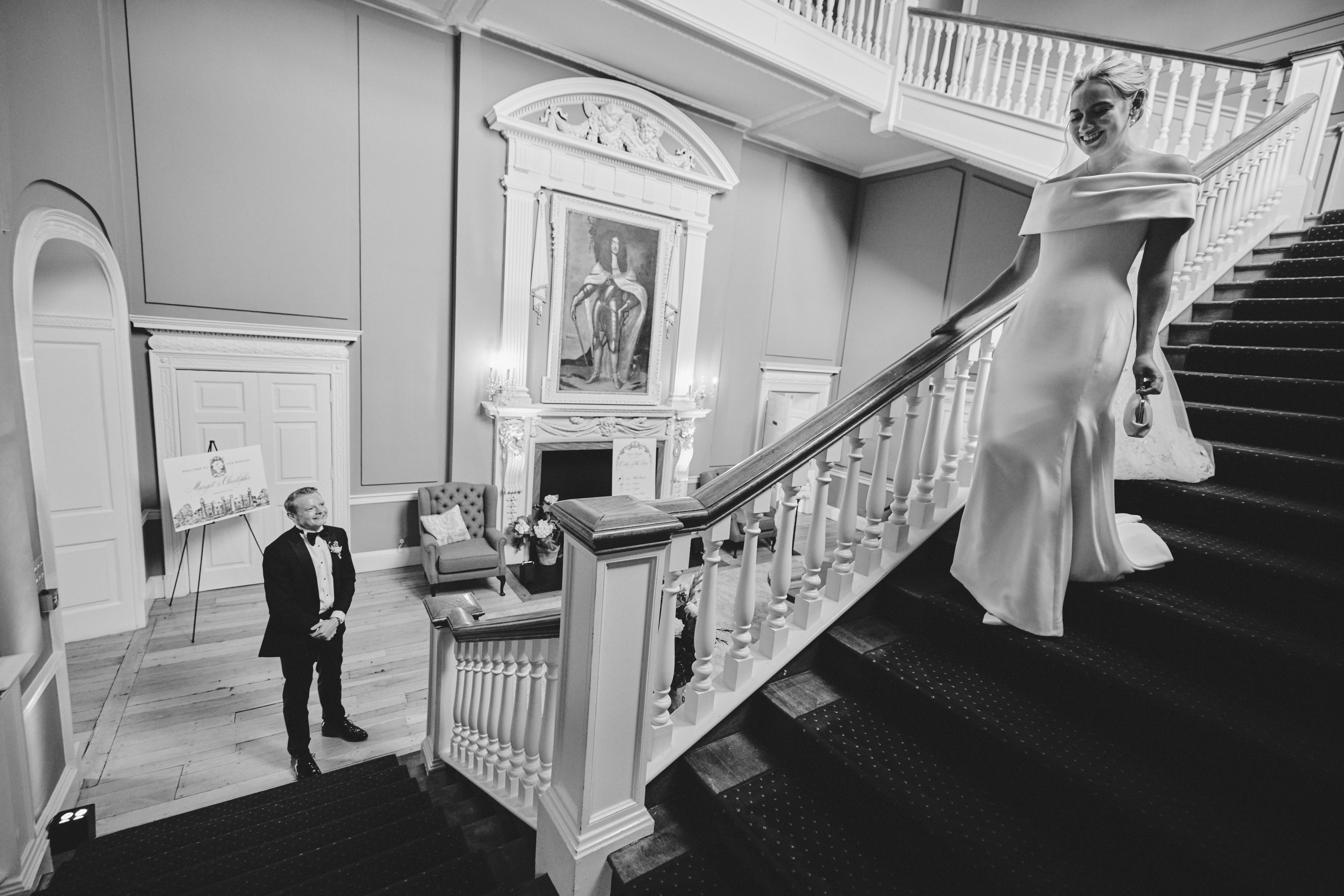 Phillipa Lepley Bride Margot Silk Crepe Duchess Satin Off The Shoulder Evening dress