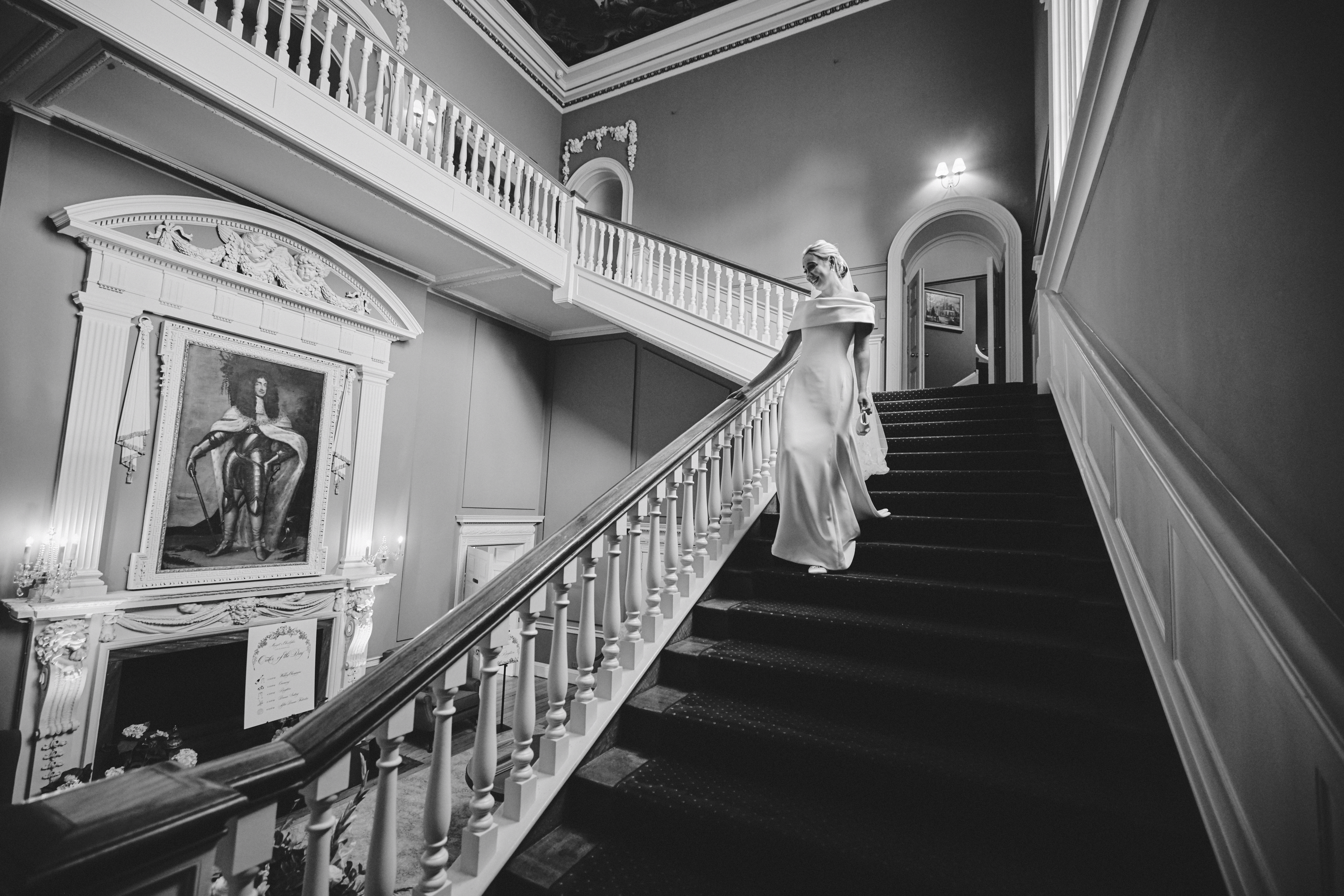 Phillipa Lepley Bride Margot Silk Crepe Duchess Satin Off The Shoulder Evening dress