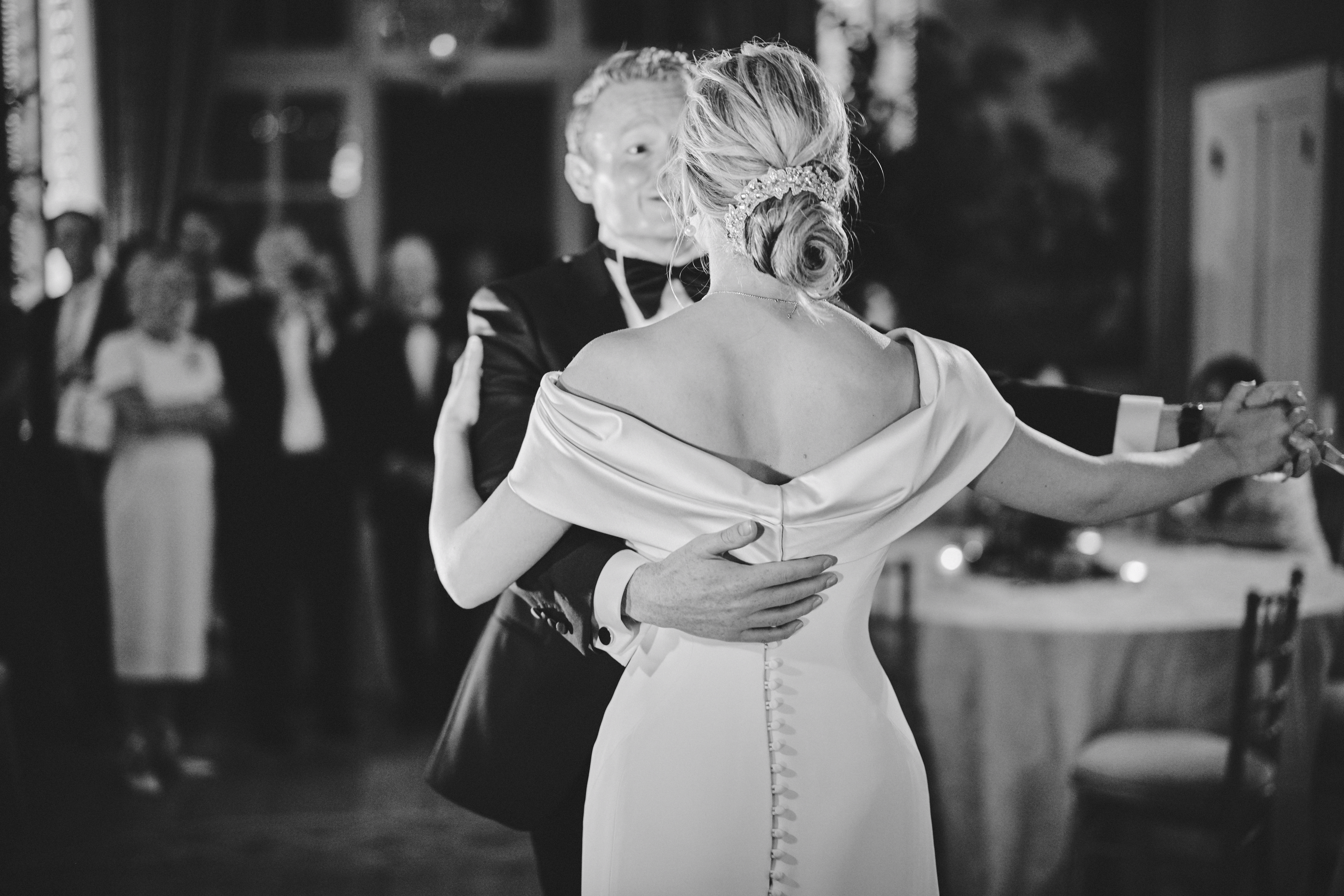 Phillipa Lepley Bride Margot Silk Crepe Duchess Satin Off The Shoulder Evening dress