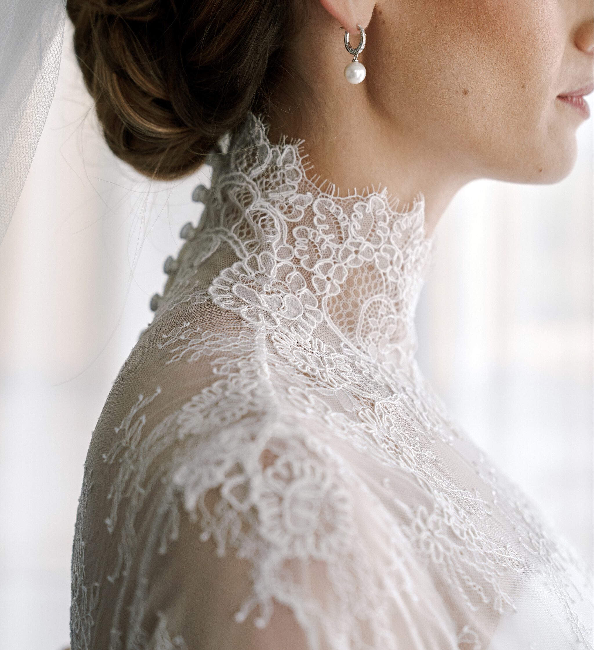 Phillipa Lepley Bride Kate High Neck Cap Sleeve Detachable Lace Overlay And Strapless Duchess Satin Gown