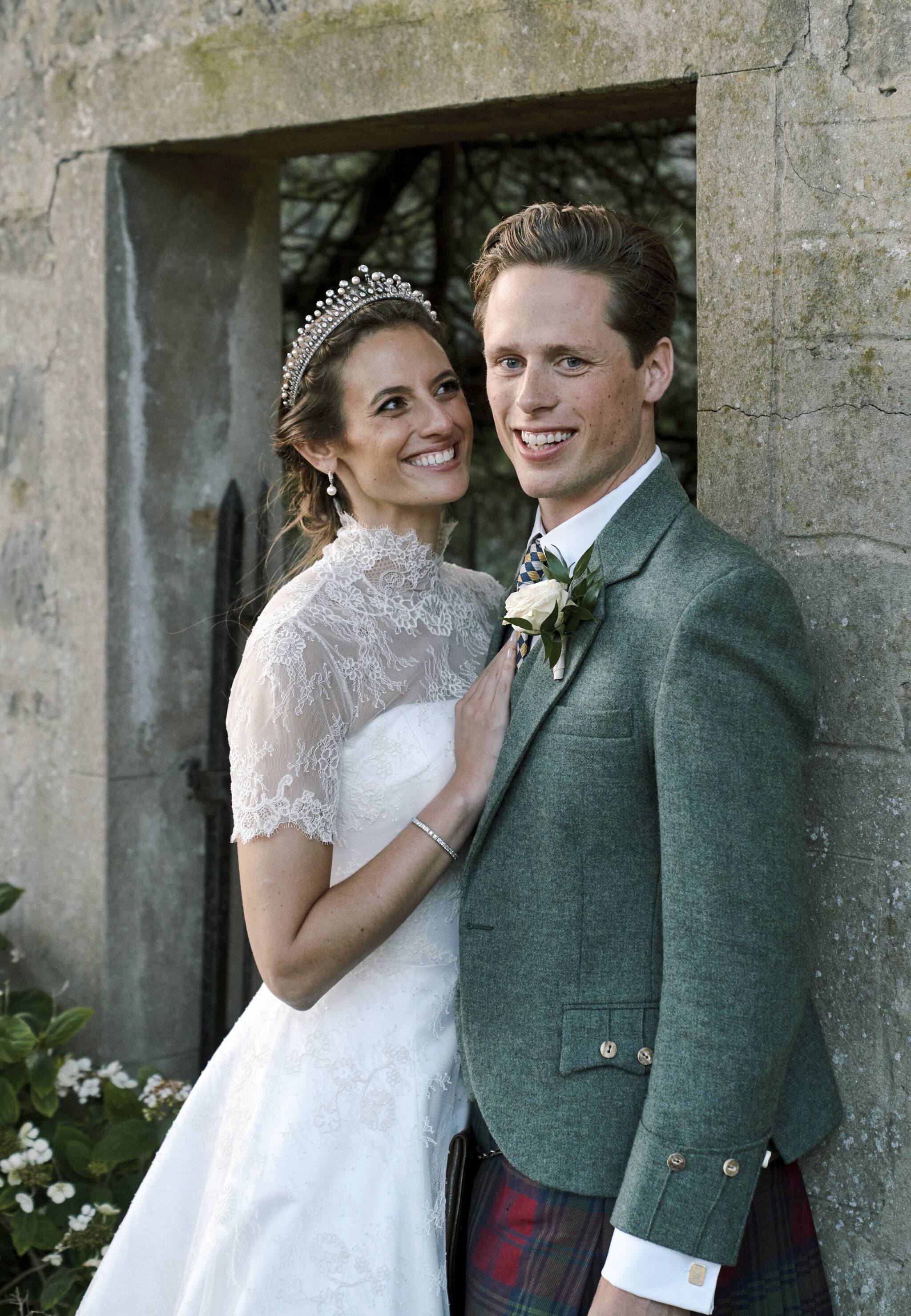 Phillipa Lepley Bride Kate High Neck Cap Sleeve Detachable Lace Overlay And Strapless Duchess Satin Gown