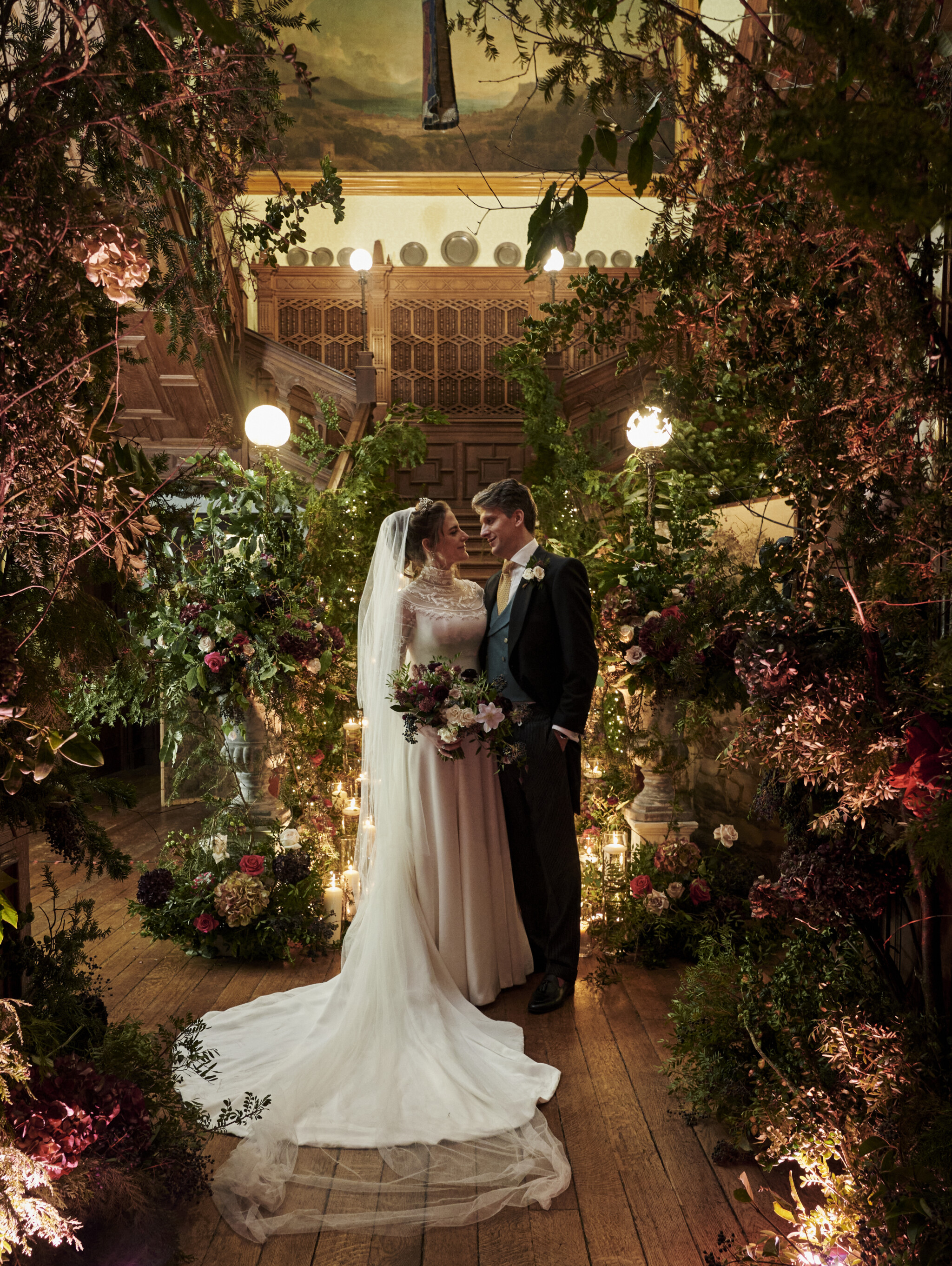 Phillipa Lepley Bride Clementine Christmas Wedding High Neck Embroidered Long Sleeve Dress