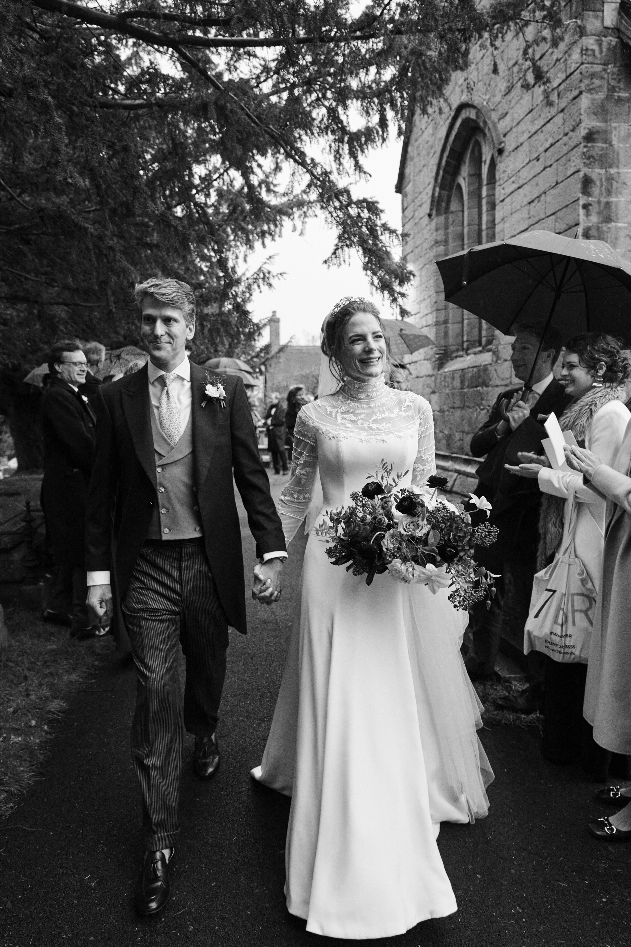 Phillipa Lepley Bride Clementine Christmas Wedding High Neck Embroidered Long Sleeve Dress