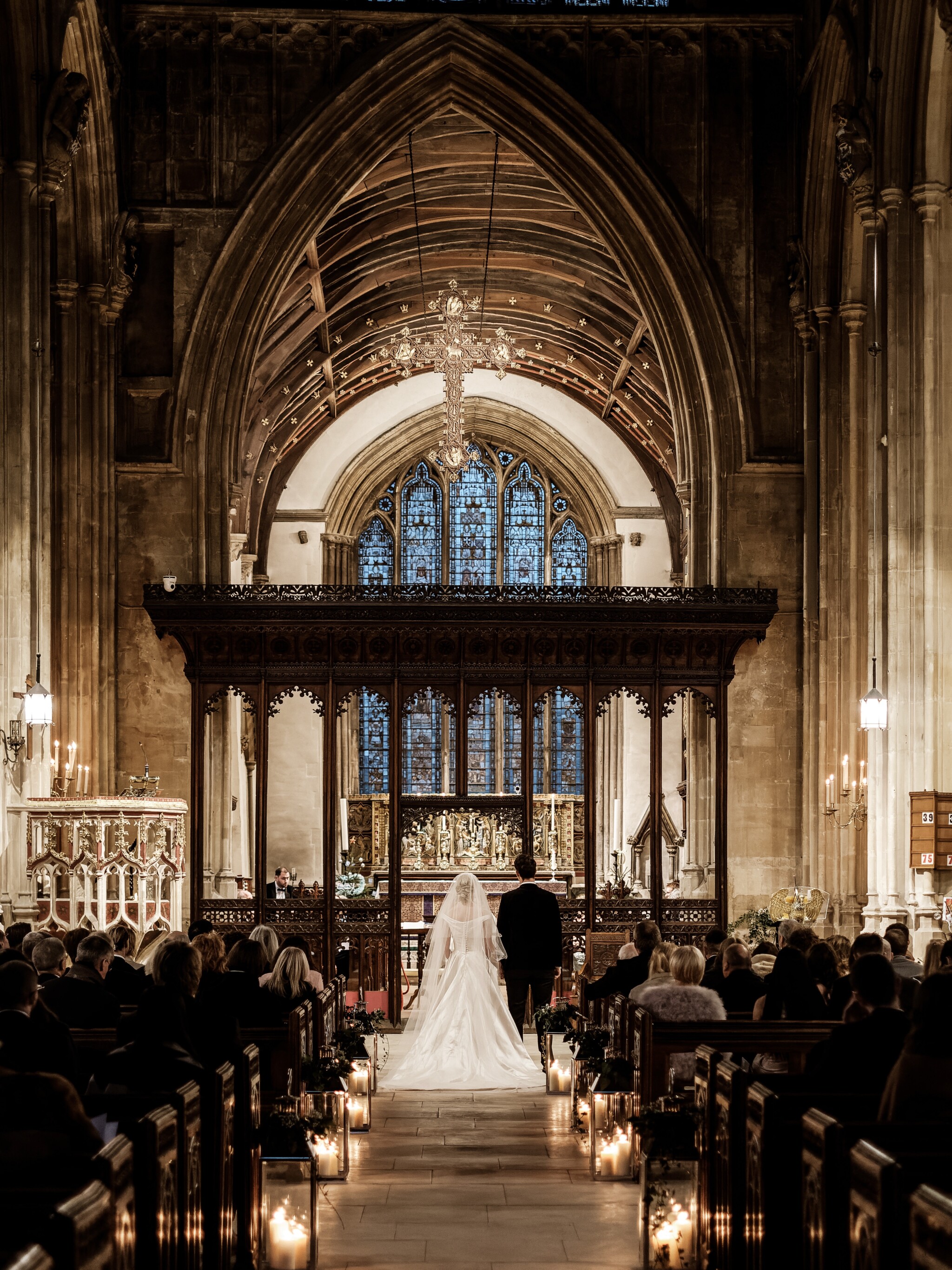 Phillipa Lepley Bride Emily Couture Bespoke Duchess Satin Wedding Dress Christmas Wedding